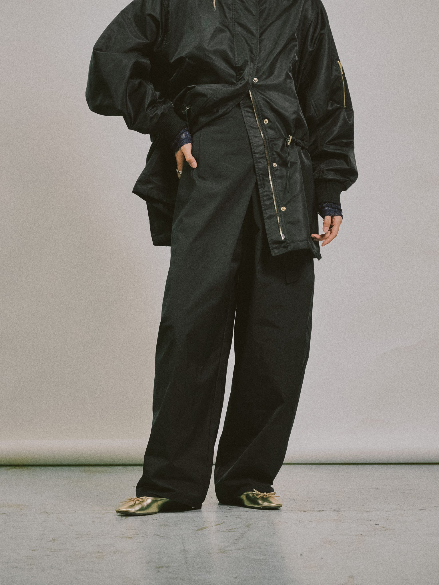 【SALE】中綿ドルマンＭＡ-1 ブルゾン [601457] black