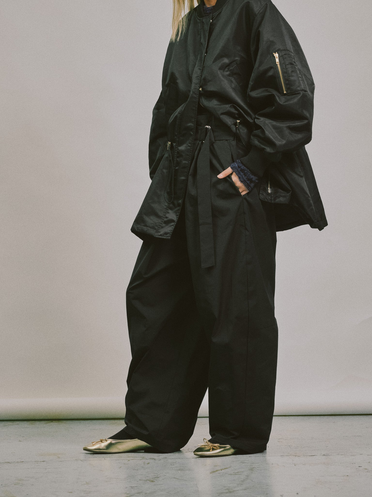 【SALE】中綿ドルマンＭＡ-1 ブルゾン [601457] black