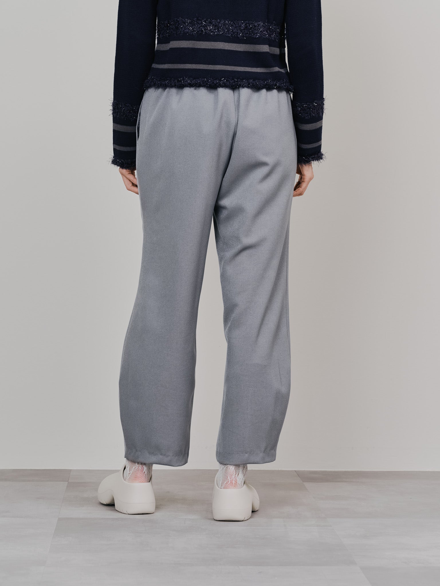 【SALE】ヘムダーツカーブフォルムパンツ [608329] grey