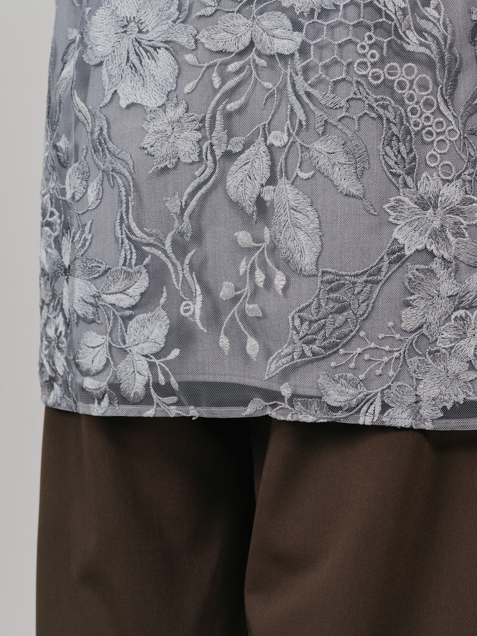 【-PRE SALE- 12/15 18:00まで!!】ベルト付レーストップス [605558] light grey