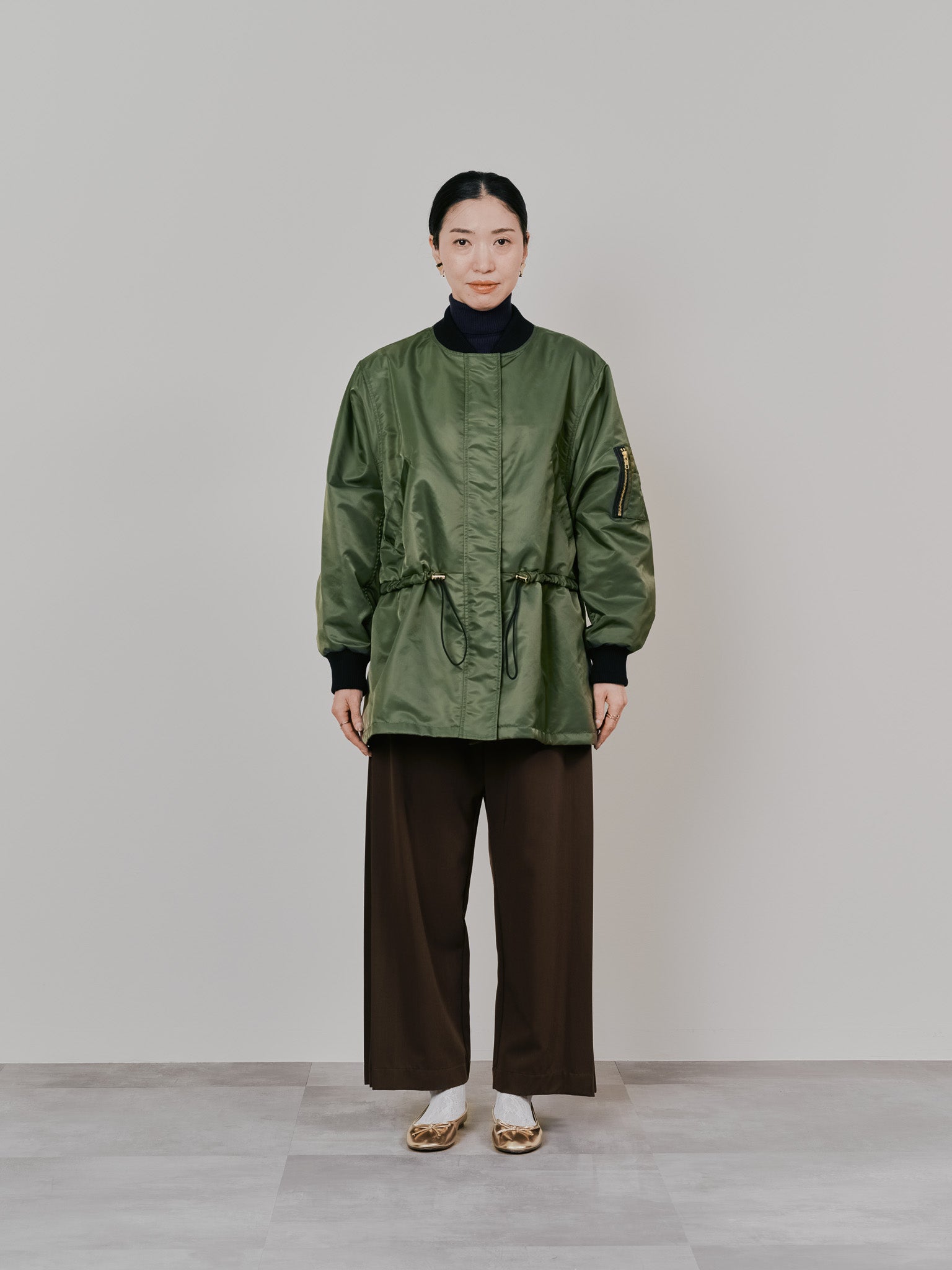 中綿ドルマンＭＡ-1 ブルゾン [601457] khaki