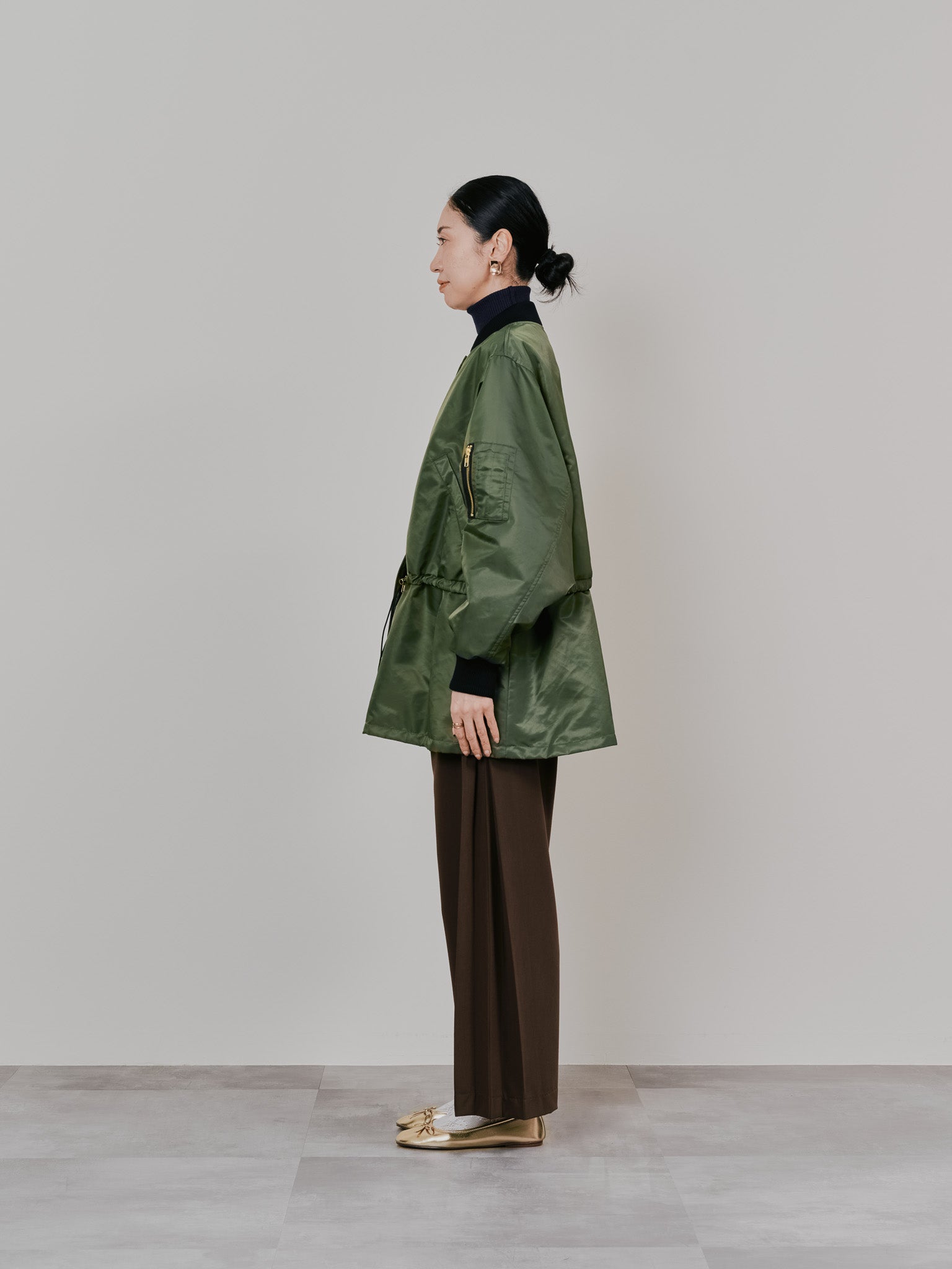 中綿ドルマンＭＡ-1 ブルゾン [601457] khaki