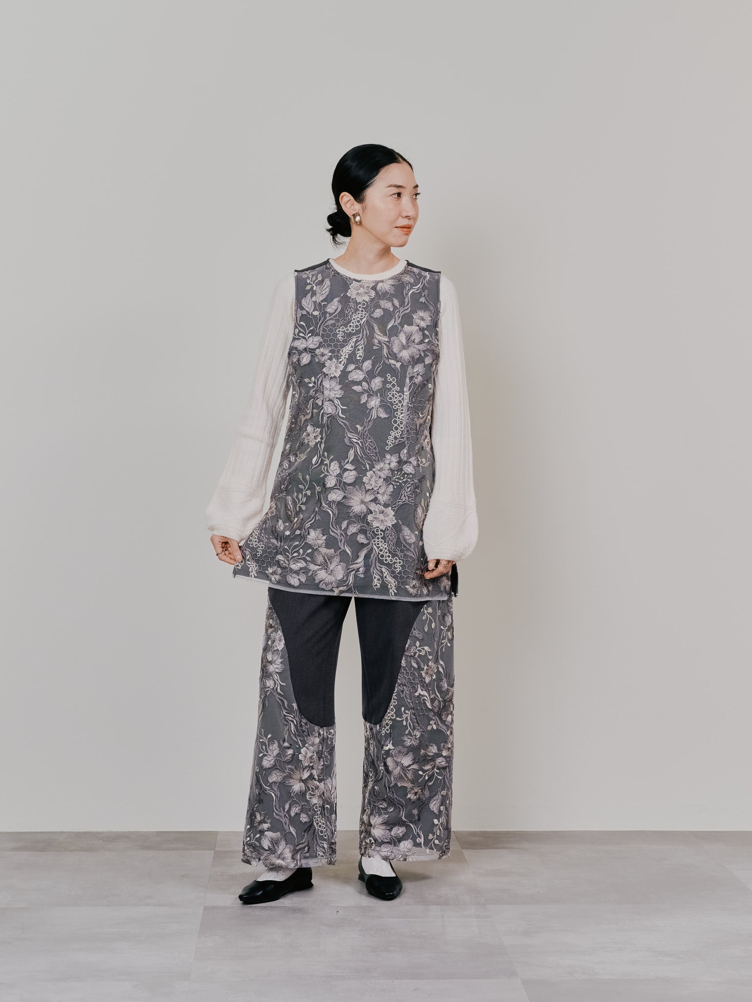 【-PRE SALE- 12/15 18:00まで!!】ベルト付レーストップス [605558] brown