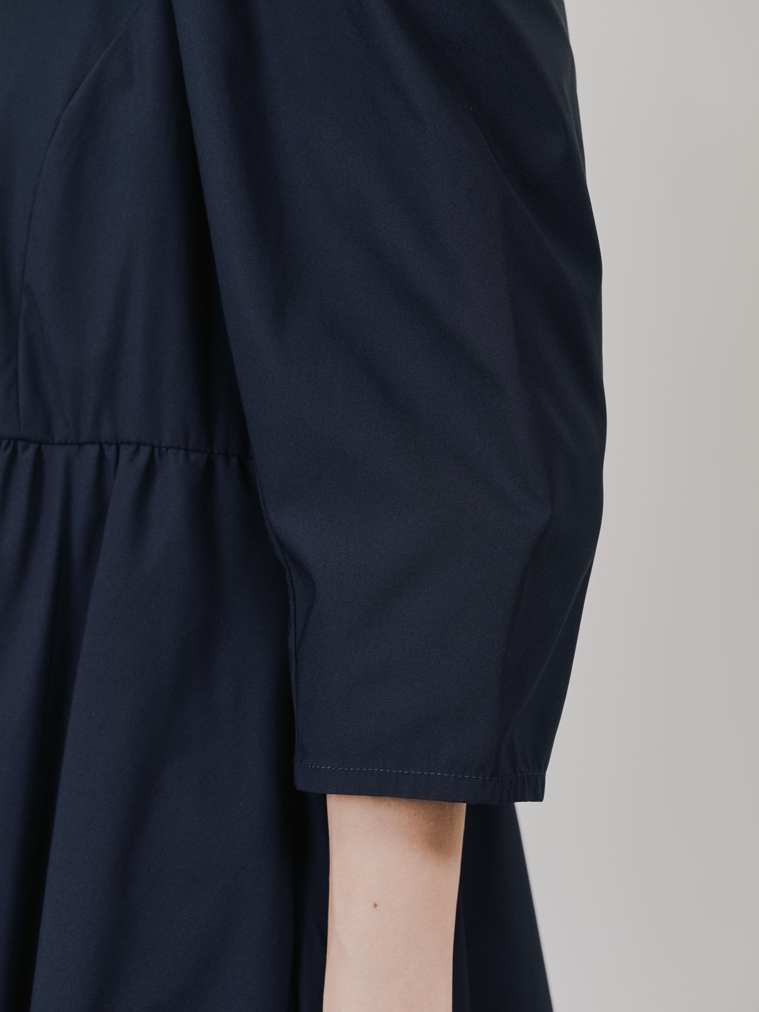 ショルダータックボリュームワンピース [601455] navy