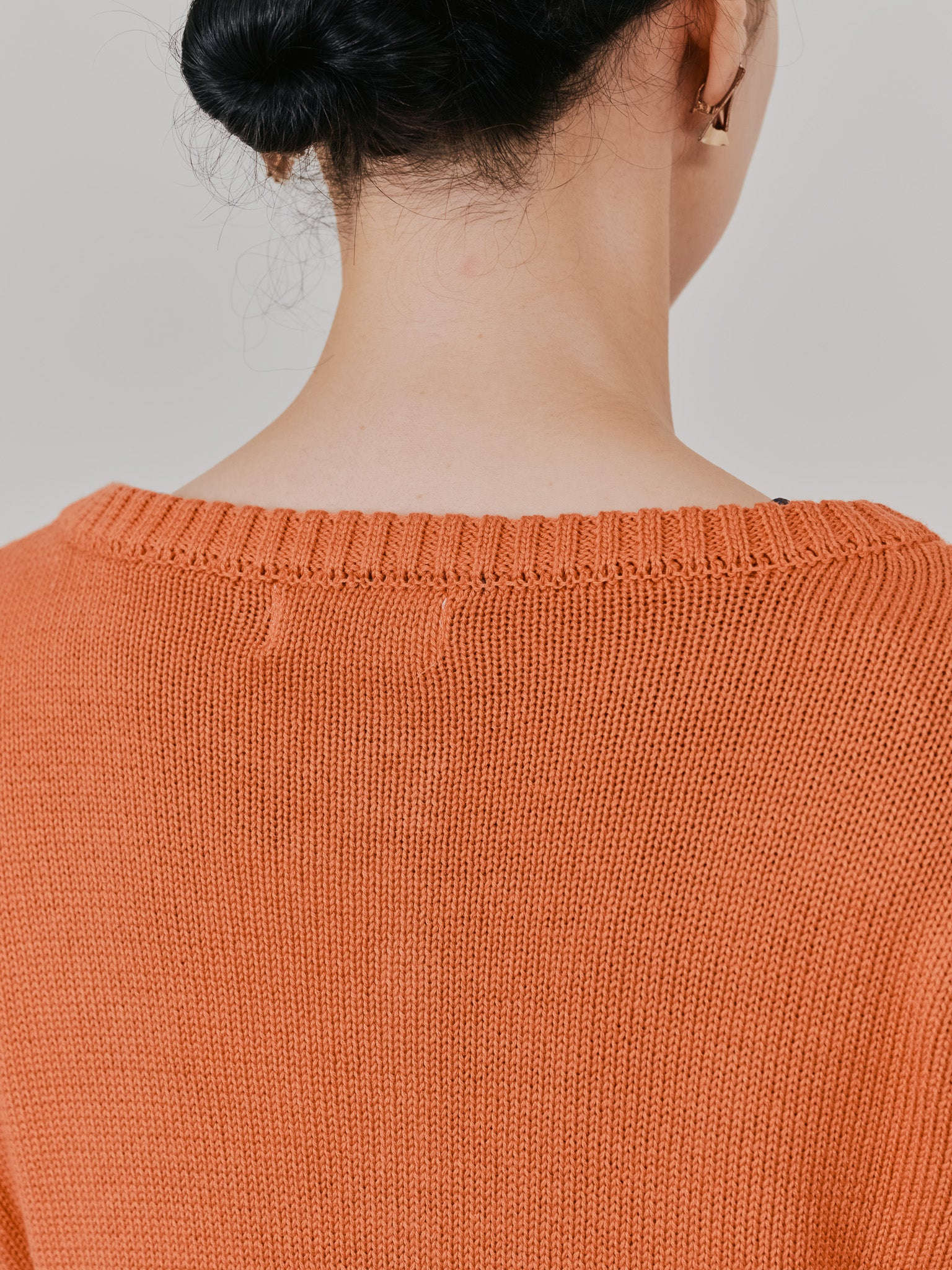 ポイントポップコーンマルチボーダーニットカーディガン [601458] orange