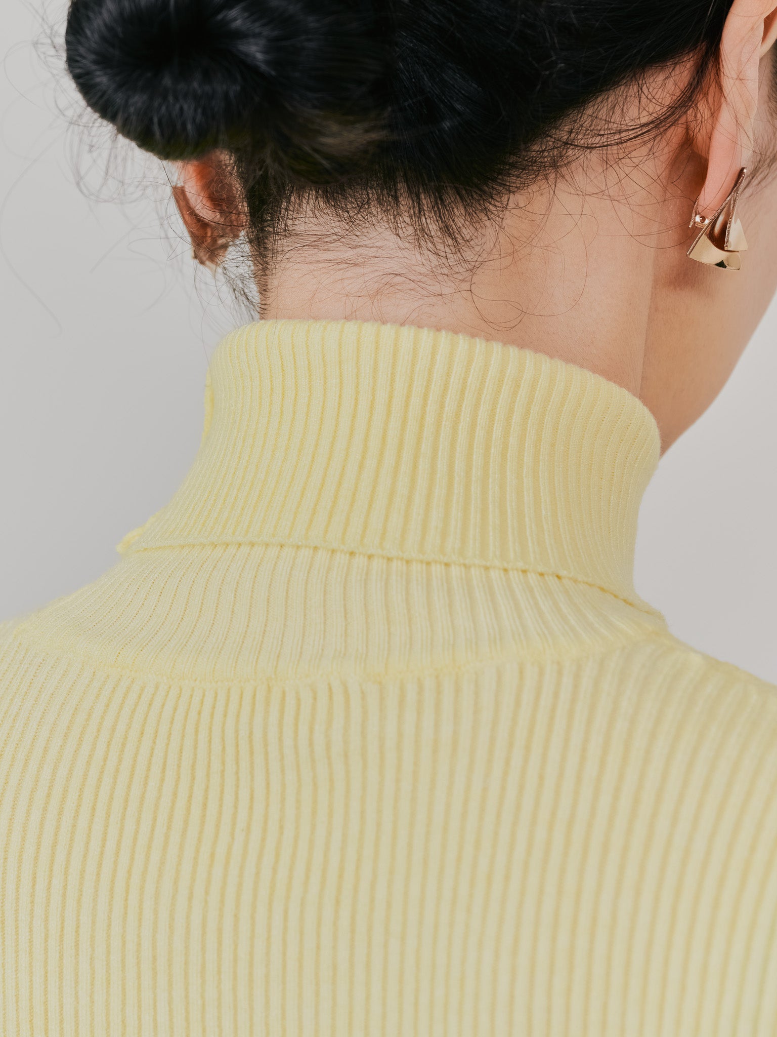 【SALE】リブタートルニットトップス [605548] yellow