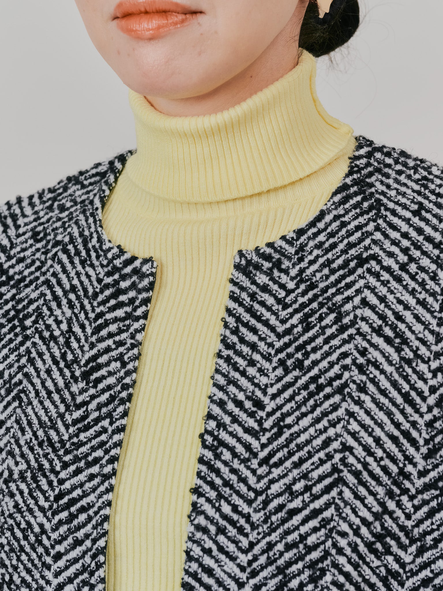 【-PRE SALE- 12/15 18:00まで!!】バックタックヘリンボーンツィードコーディガン [605561] off