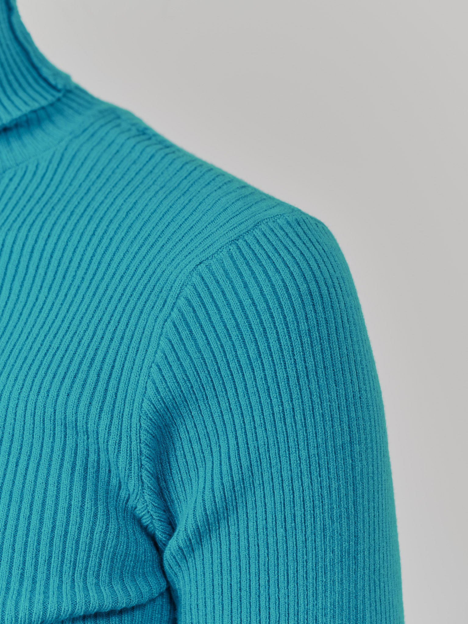 リブタートルニットトップス [605548] turquoise