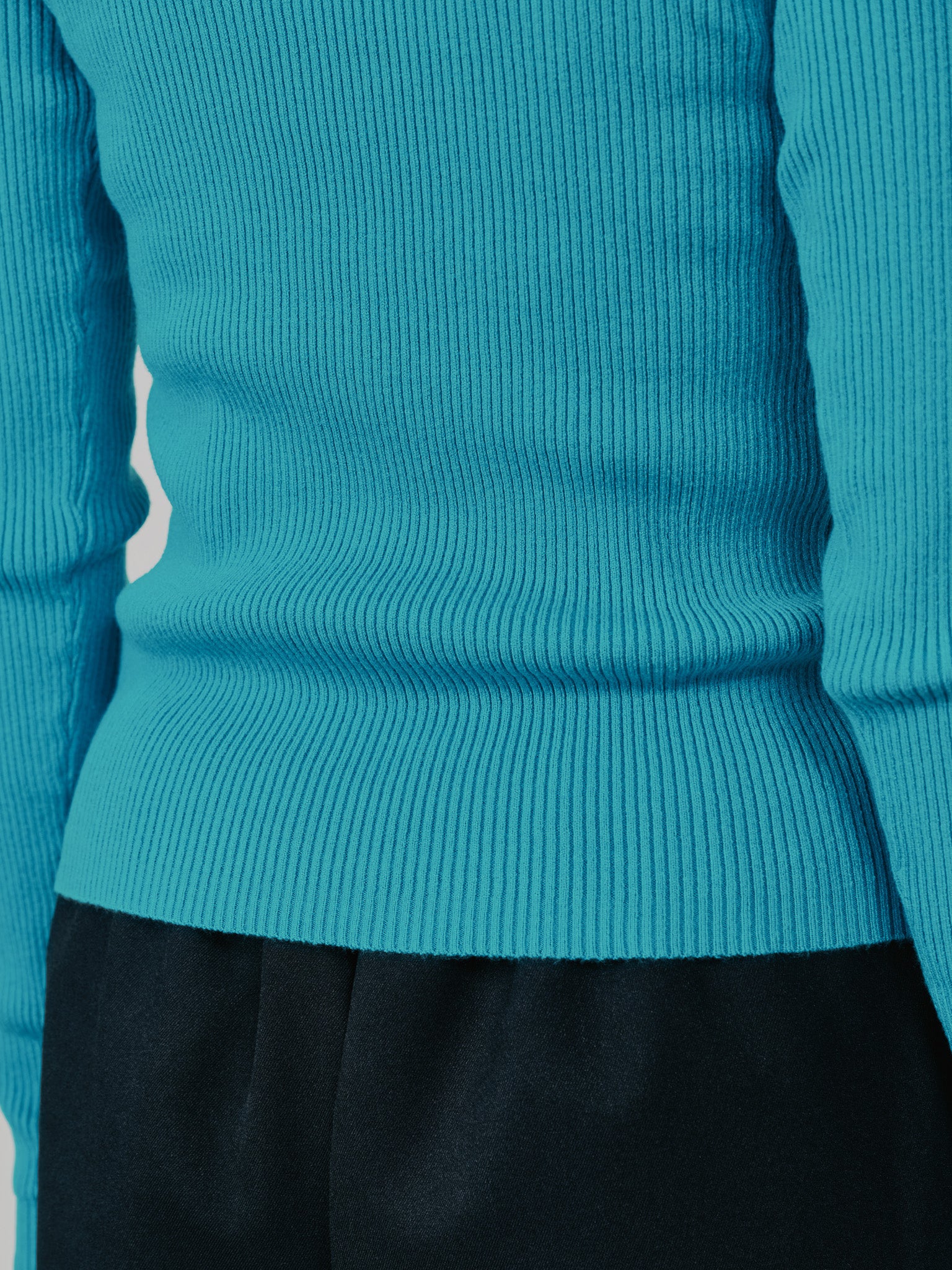 リブタートルニットトップス [605548] turquoise