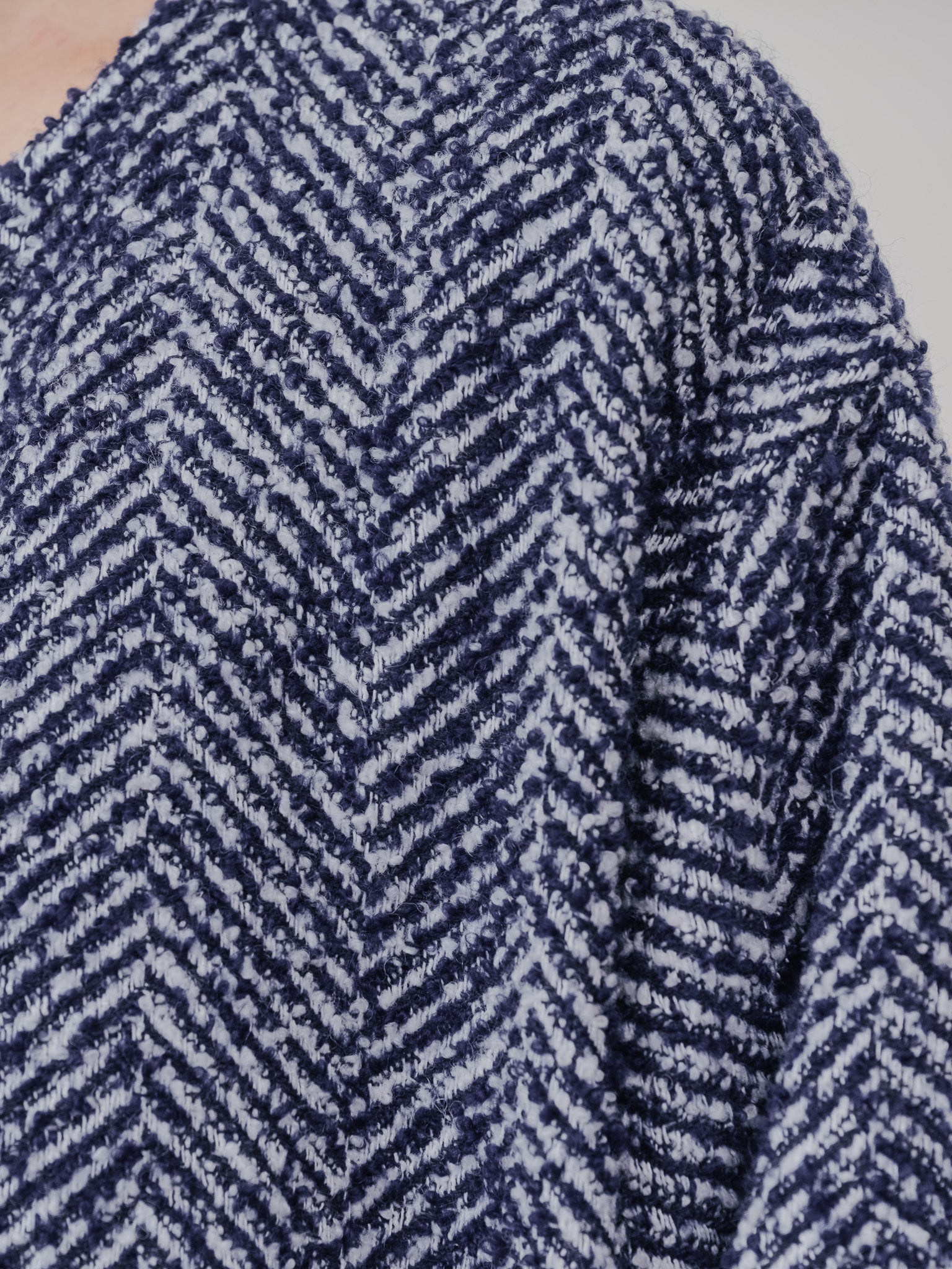 【-PRE SALE- 12/15 18:00まで!!】バックタックヘリンボーンツィードコーディガン [605561] blue