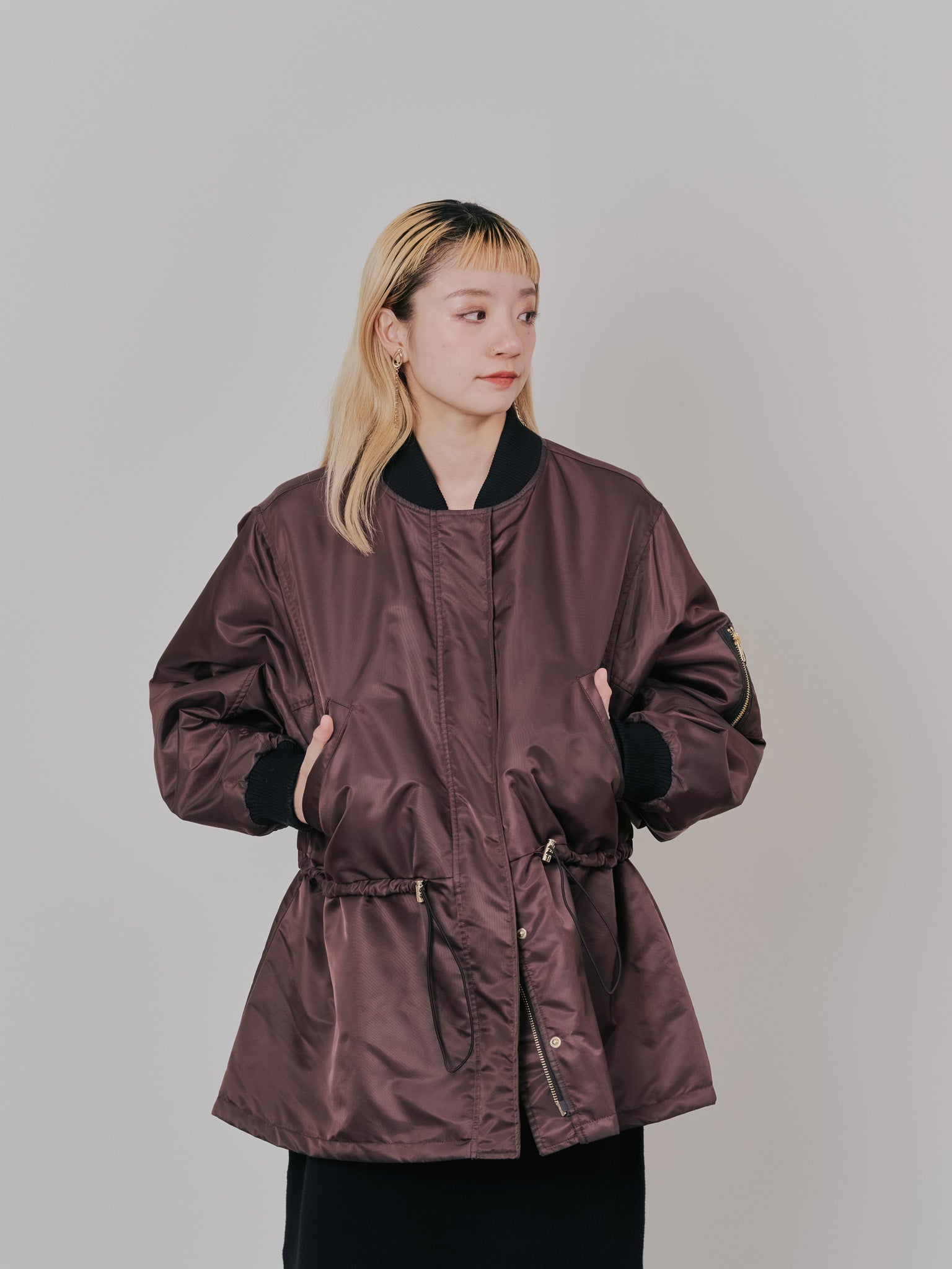 中綿ドルマンＭＡ-1 ブルゾン [601457] brown