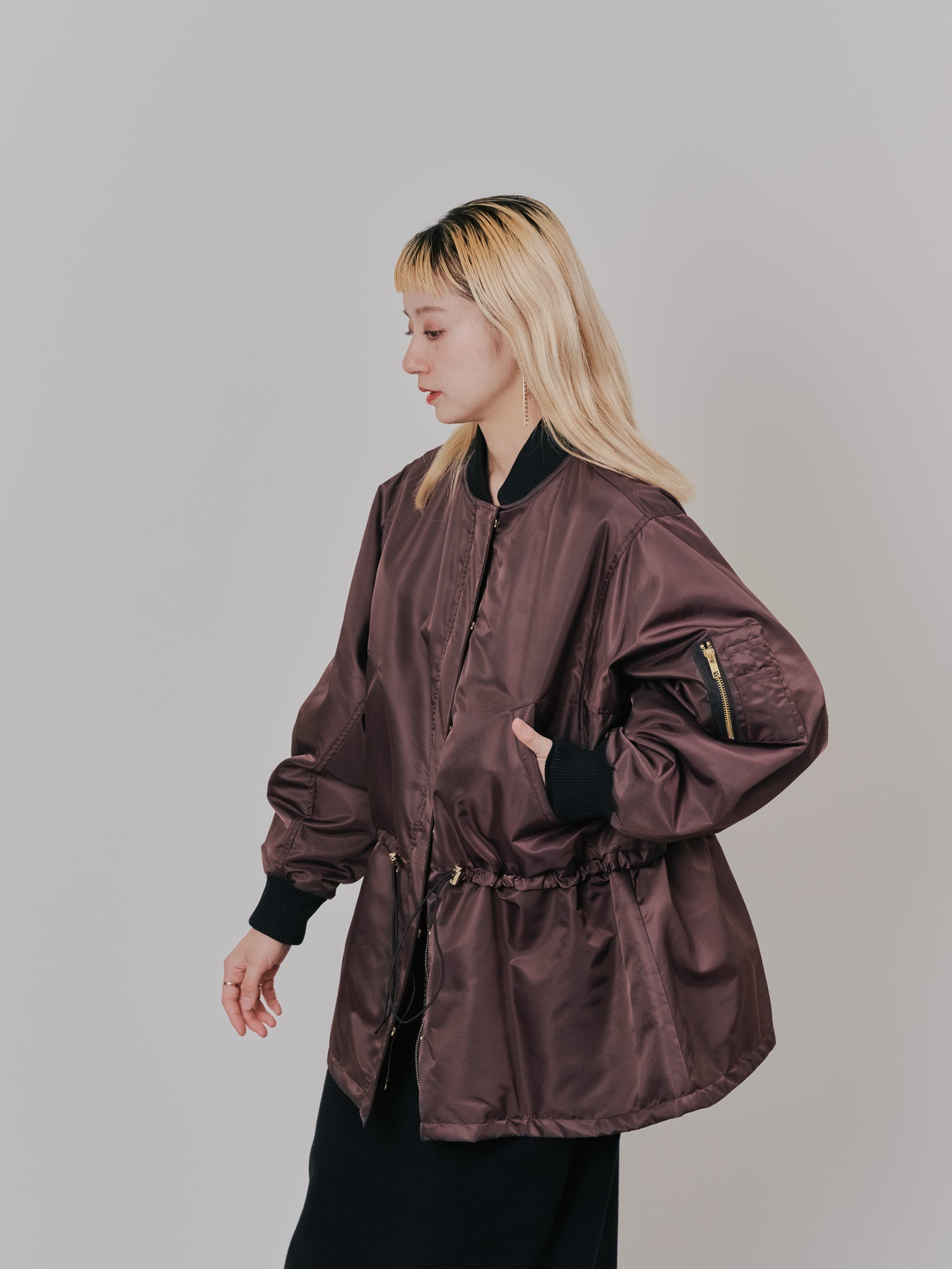 中綿ドルマンＭＡ-1 ブルゾン [601457] brown