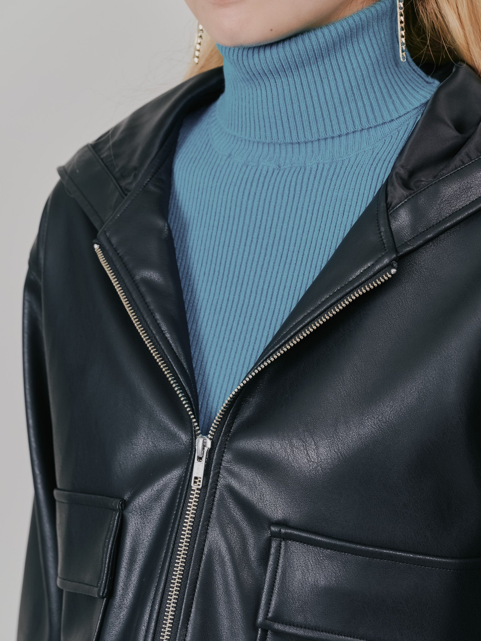 ヘムチュールフーディージャケット [601456] black