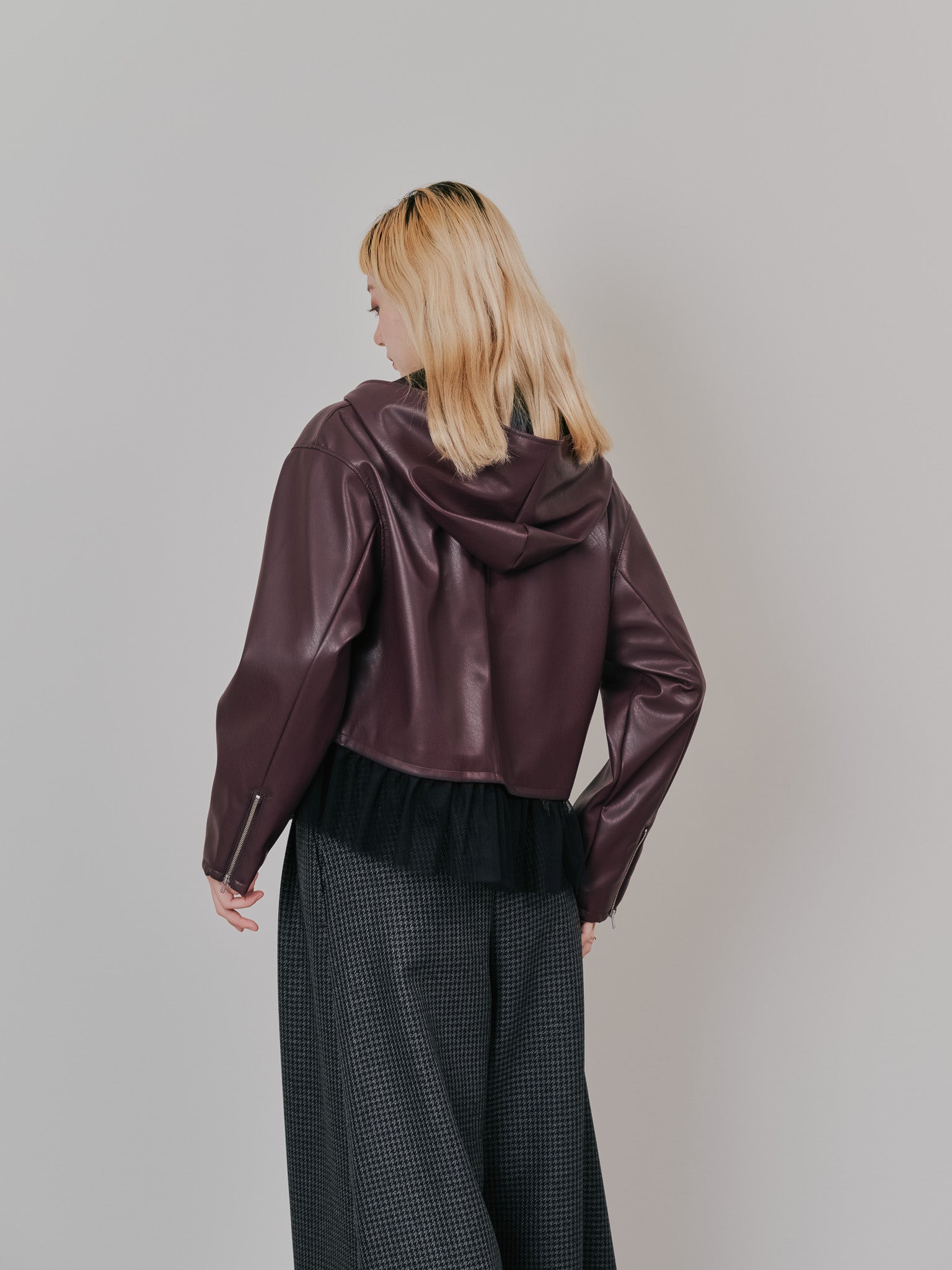 ヘムチュールフーディージャケット [601456] brown