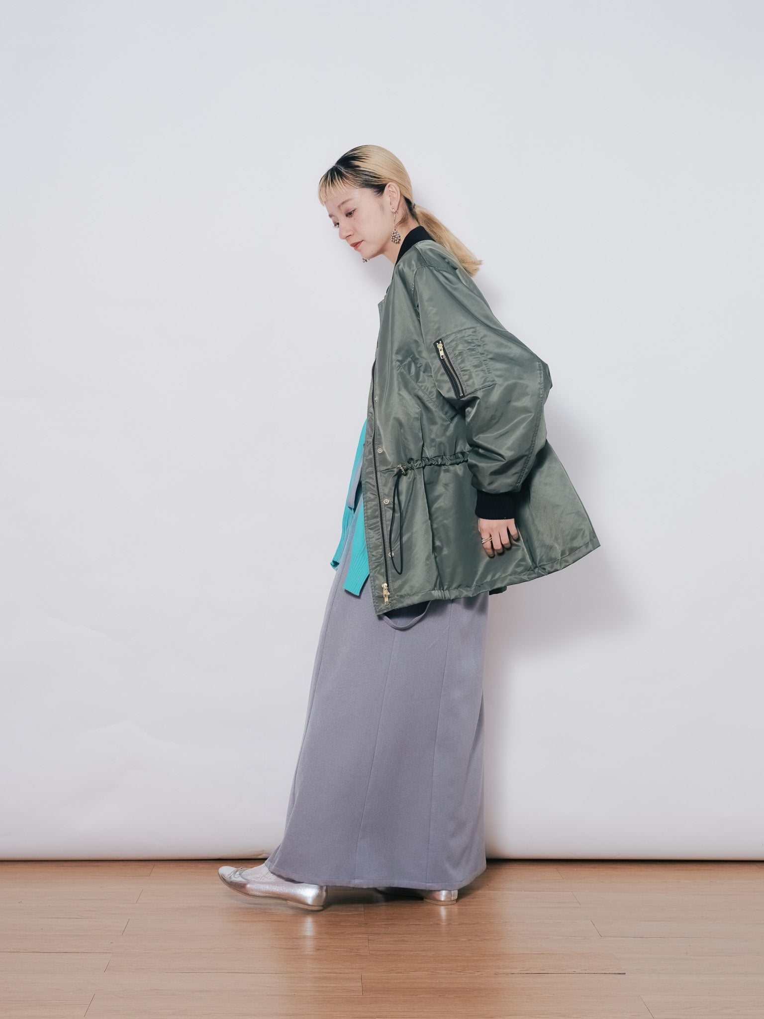 中綿ドルマンＭＡ-1 ブルゾン [601457] khaki