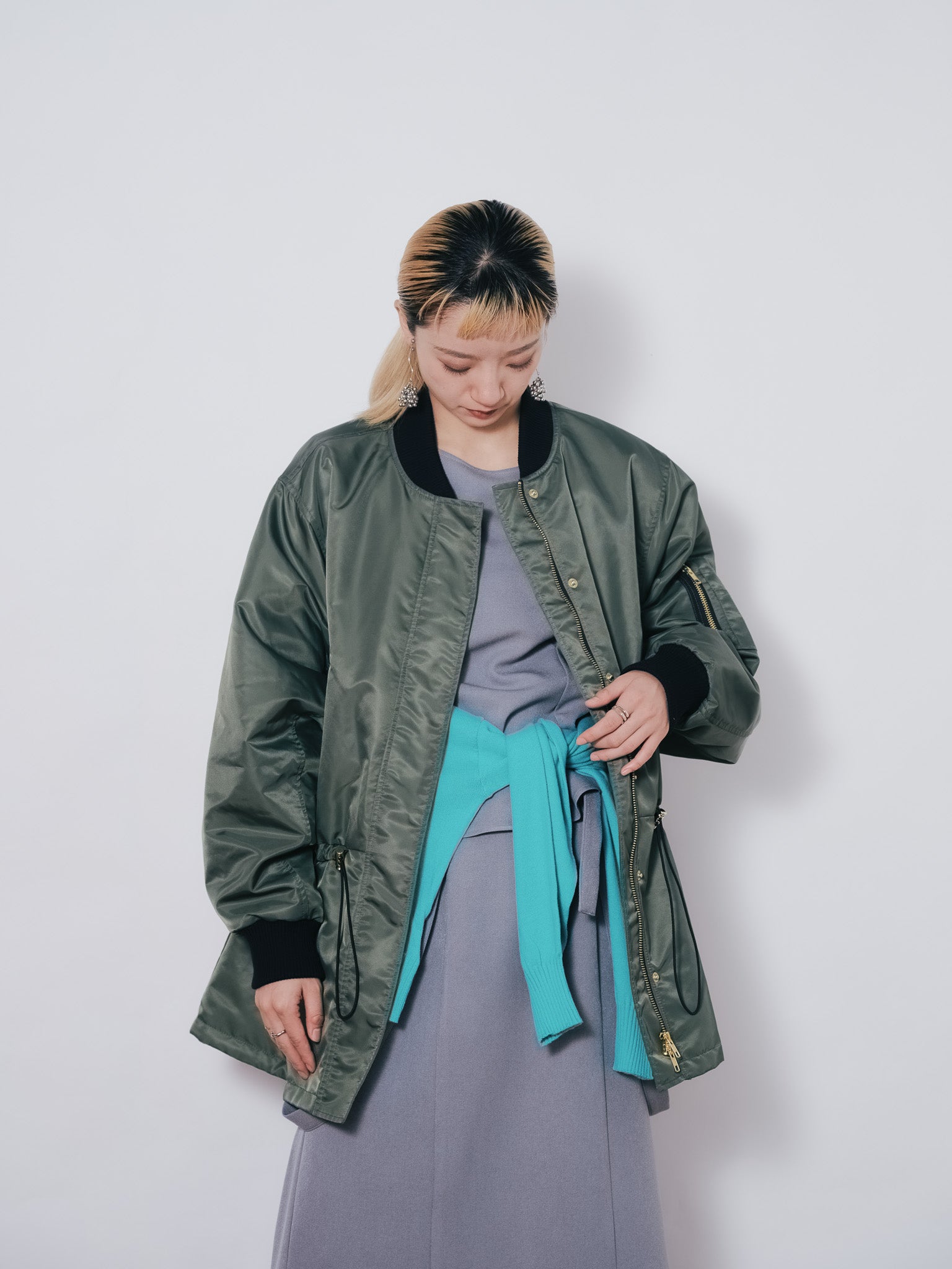 中綿ドルマンＭＡ-1 ブルゾン [601457] khaki