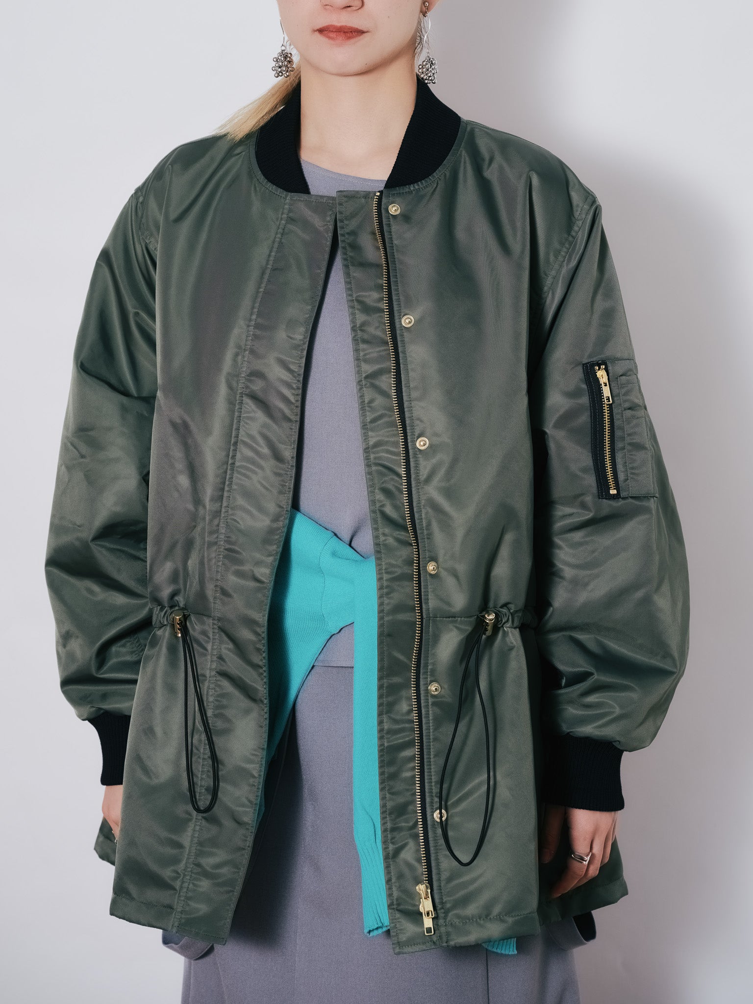 中綿ドルマンＭＡ-1 ブルゾン [601457] khaki