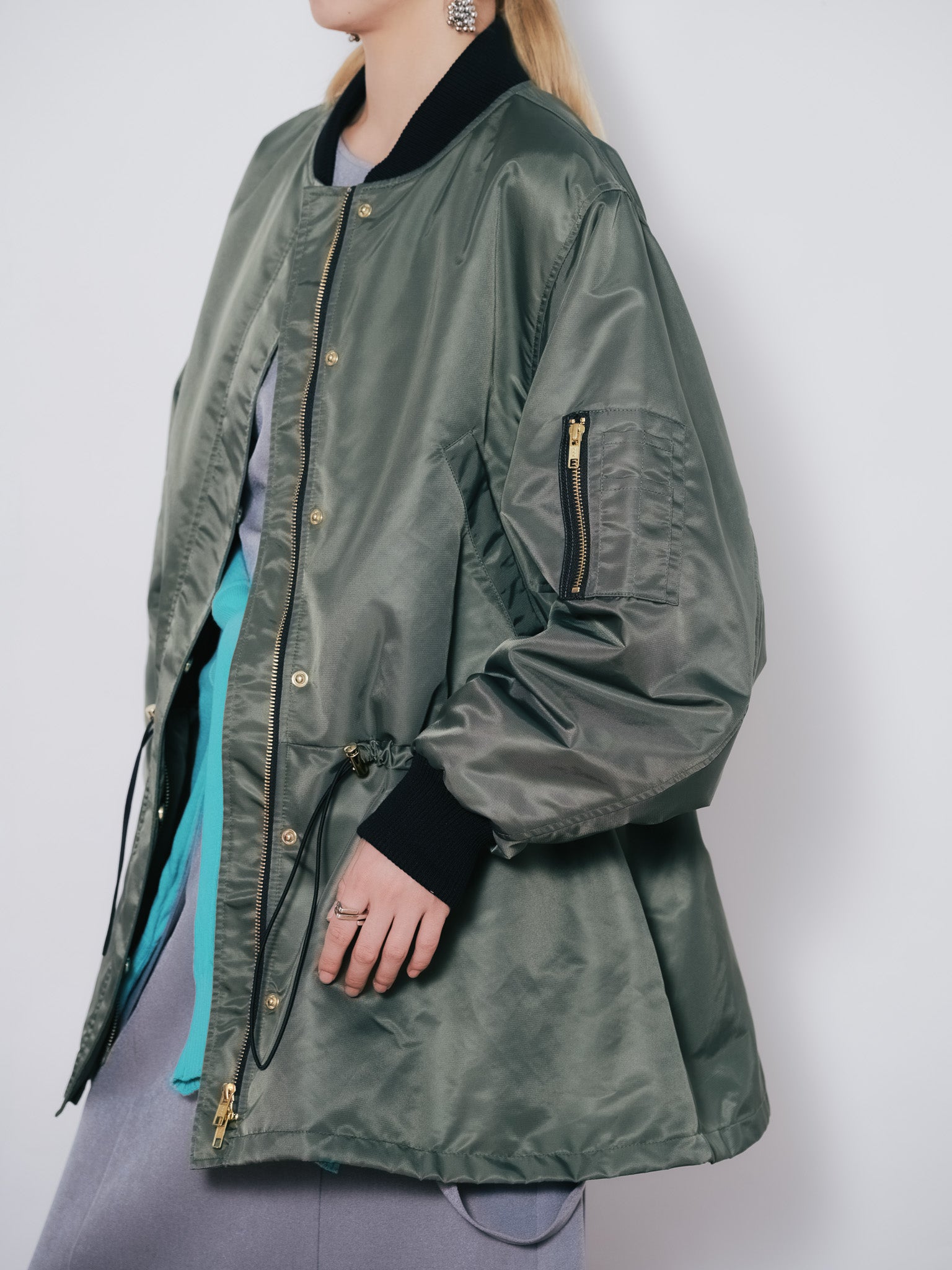 中綿ドルマンＭＡ-1 ブルゾン [601457] khaki