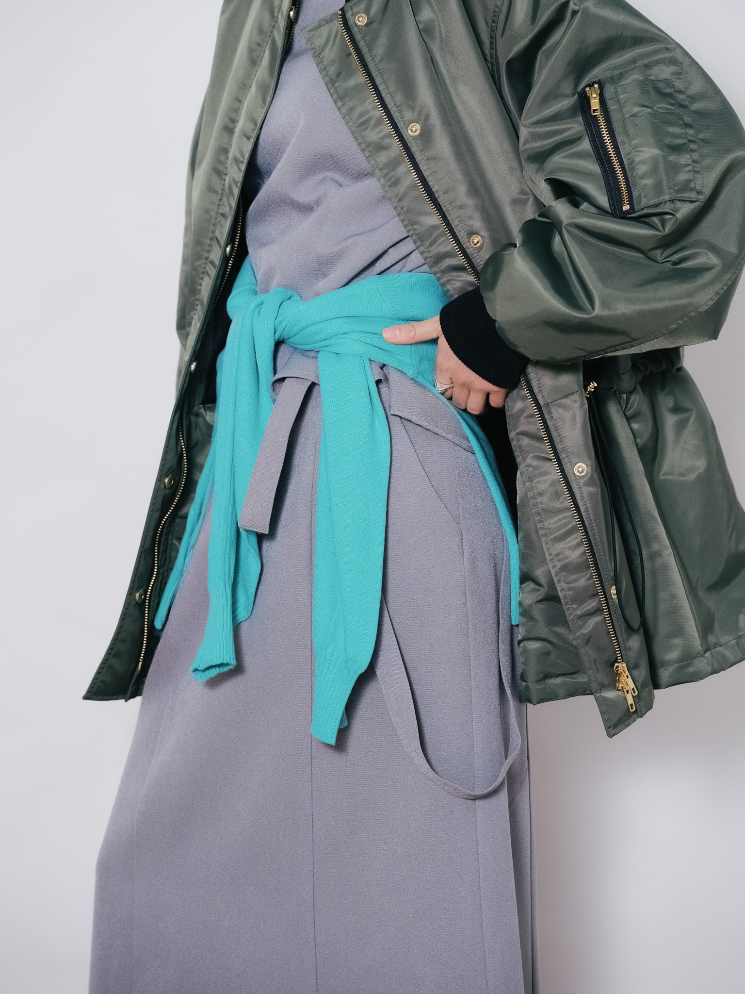 中綿ドルマンＭＡ-1 ブルゾン [601457] khaki