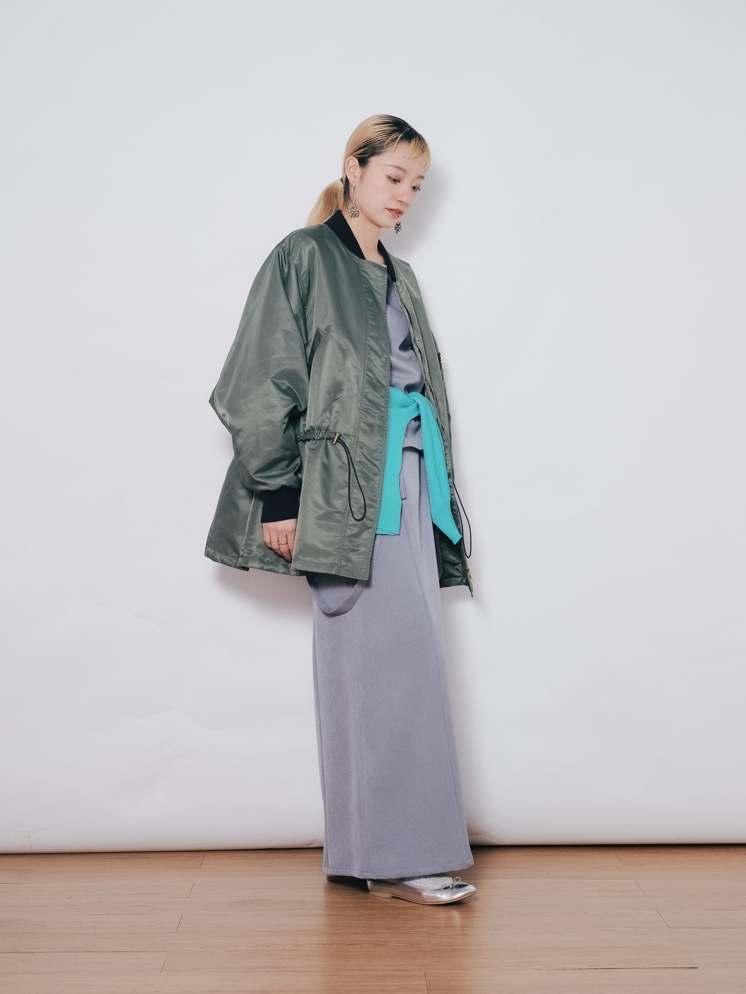 SALE】中綿ドルマンMA-1 ブルゾン [601457] khaki