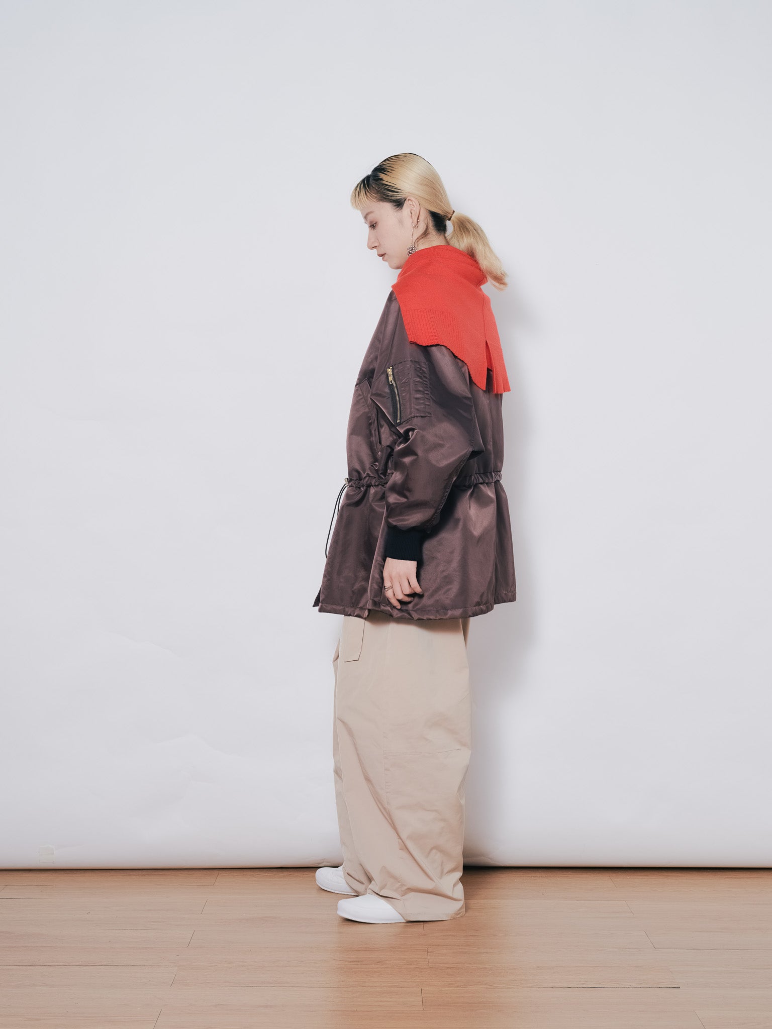 中綿ドルマンＭＡ-1 ブルゾン [601457] brown