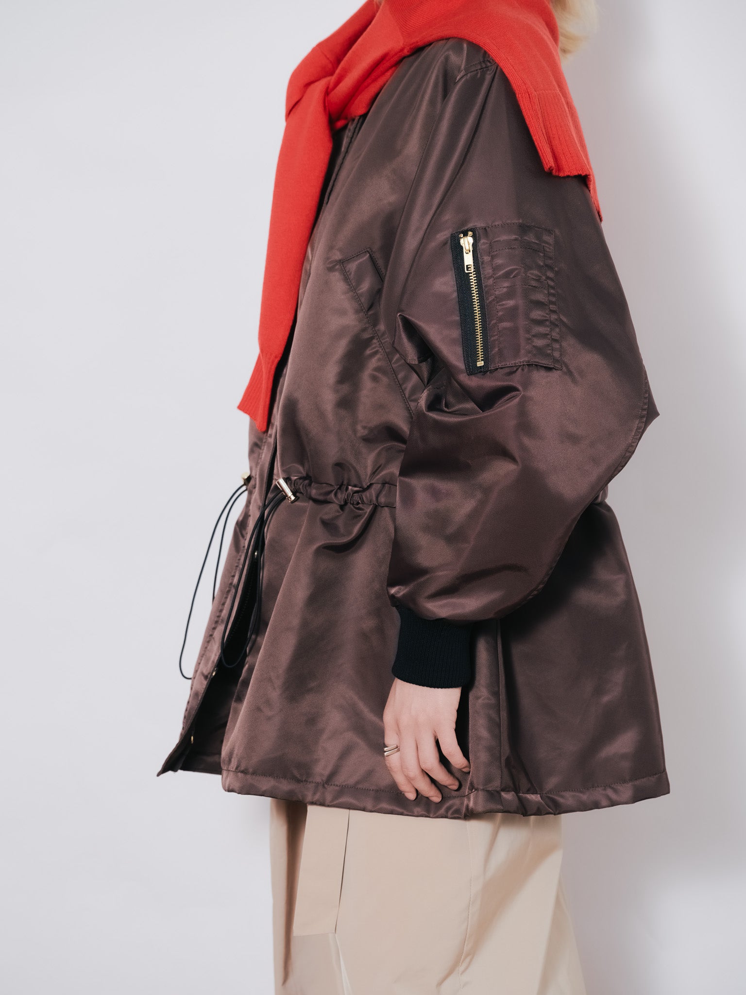 中綿ドルマンＭＡ-1 ブルゾン [601457] brown