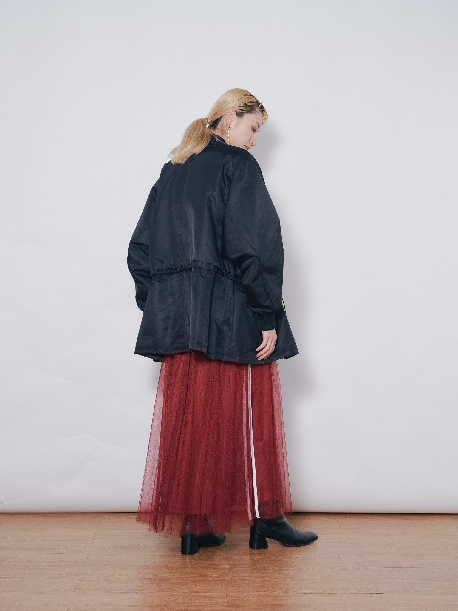 中綿ドルマンＭＡ-1 ブルゾン [601457] black