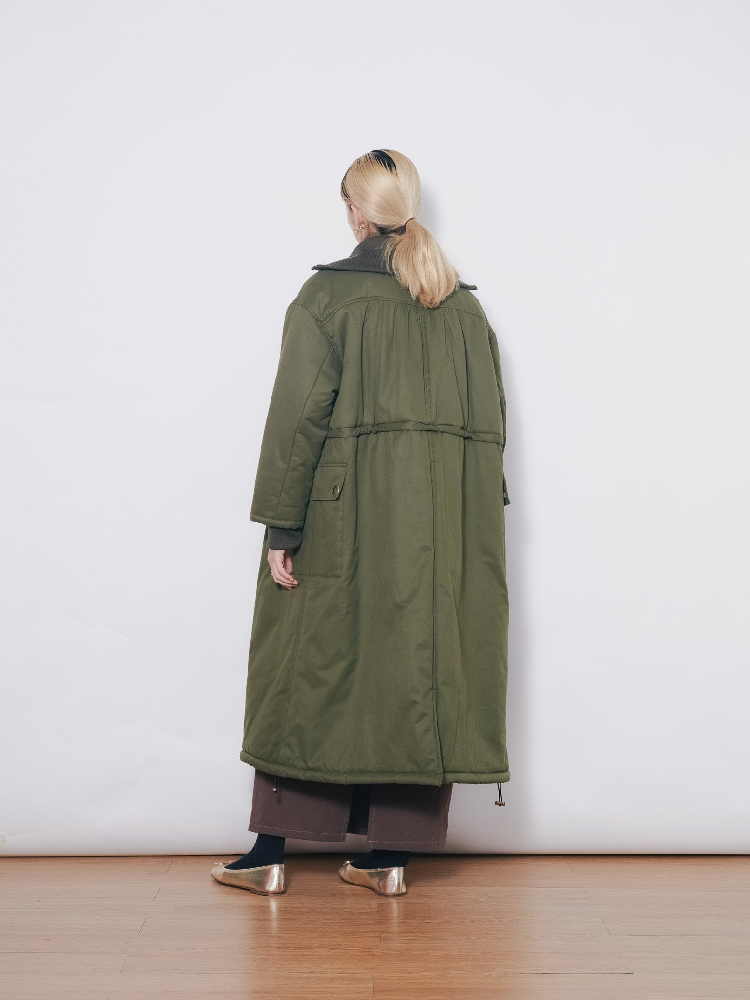 【SALE】ミックスフリルカツラギタイトスカート [601358] brown