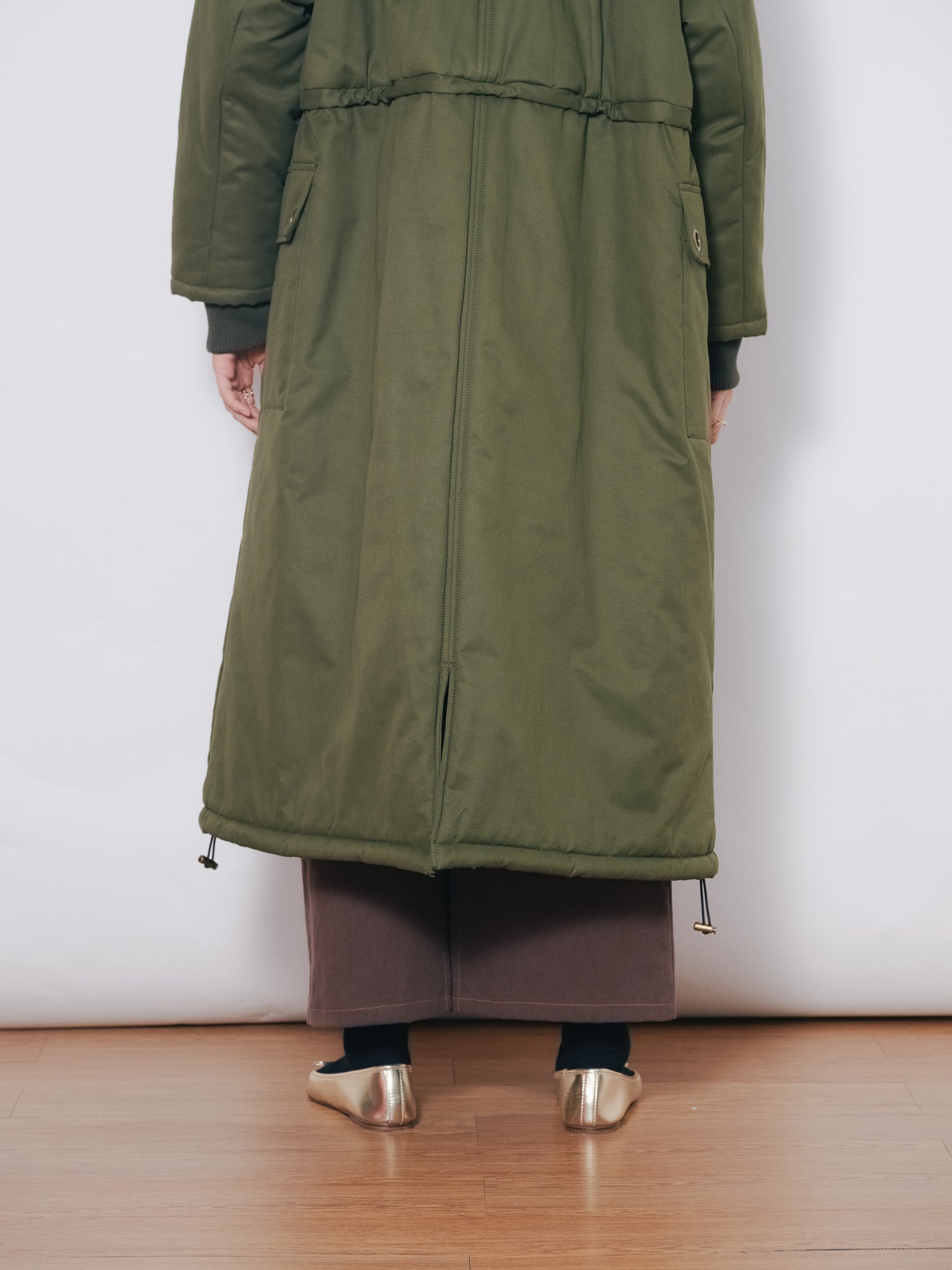 2WAYリブカラーモッズコート [601423] khaki