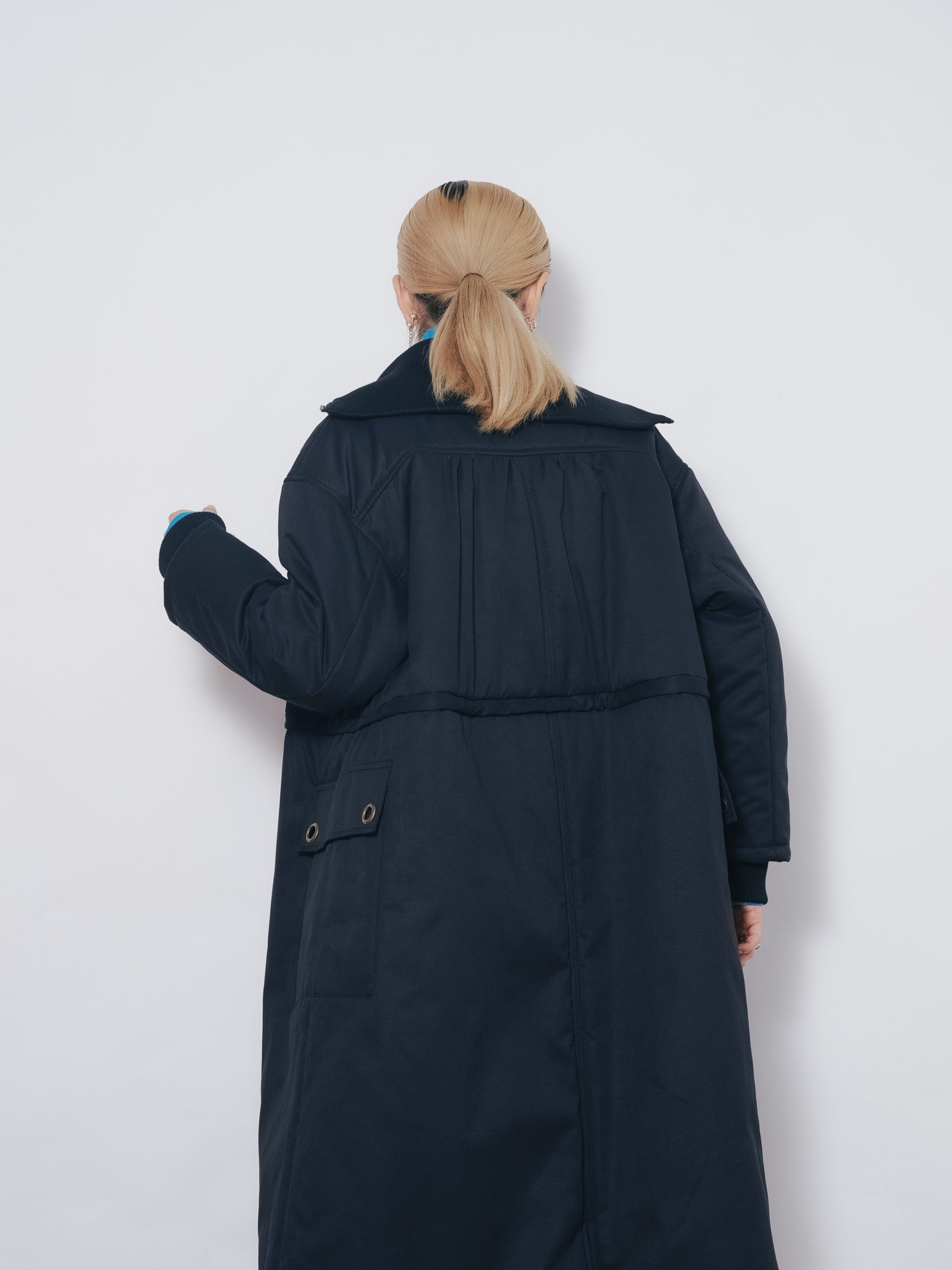 2WAYリブカラーモッズコート [601423] black