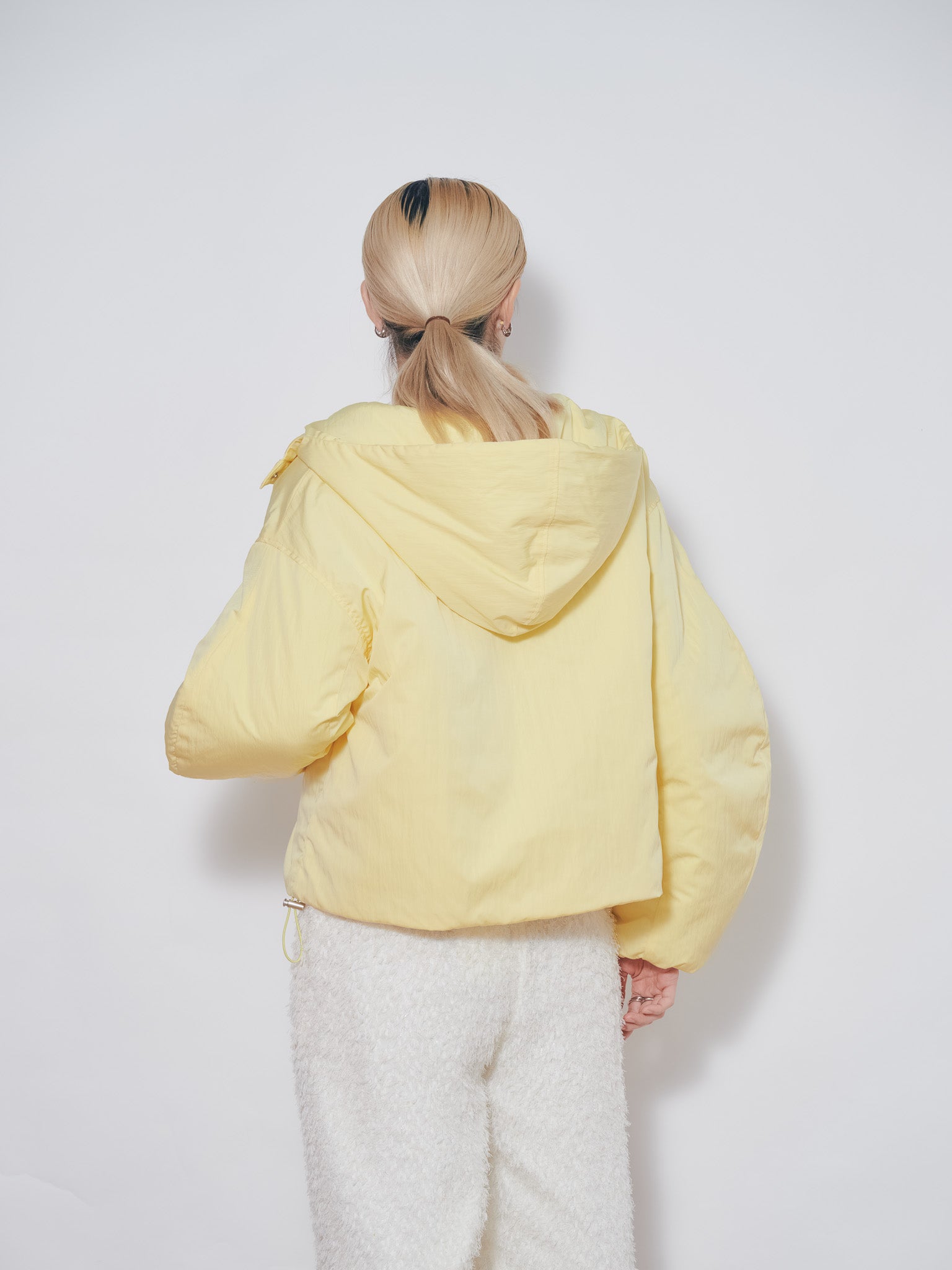 ショート丈ボリューム中綿ジャケット [601421] yellow