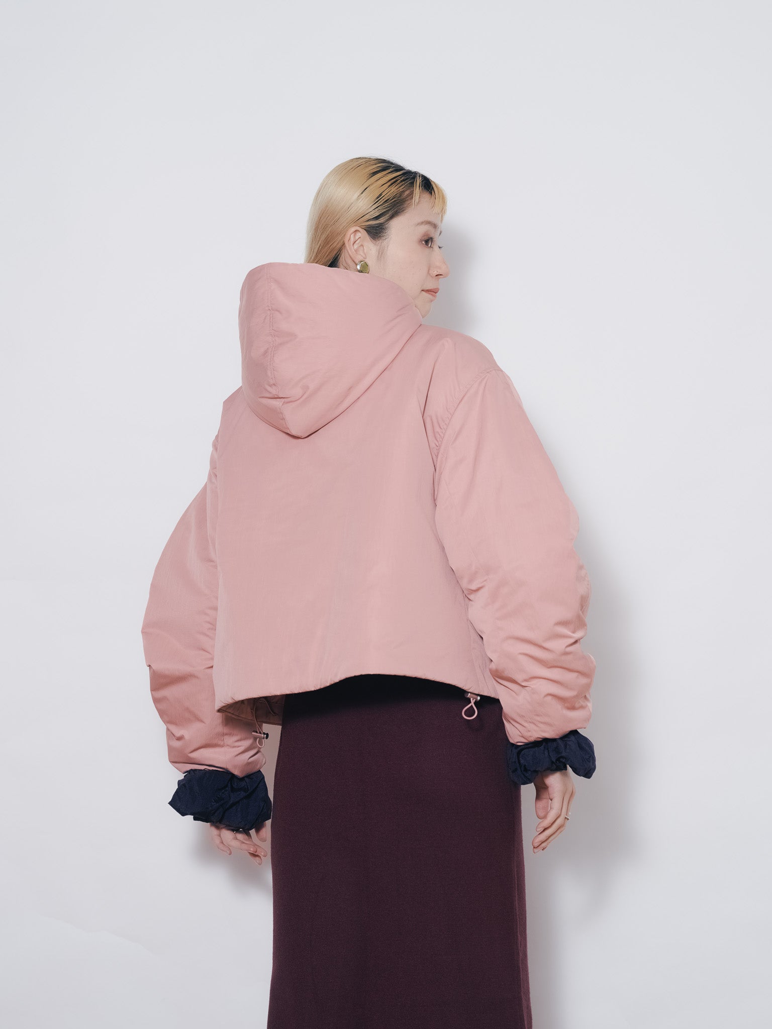 【SALE】ショート丈ボリューム中綿ジャケット [601421] pink