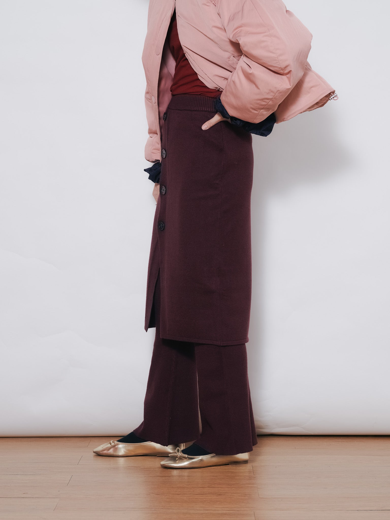 【SALE】ショート丈ボリューム中綿ジャケット [601421] pink