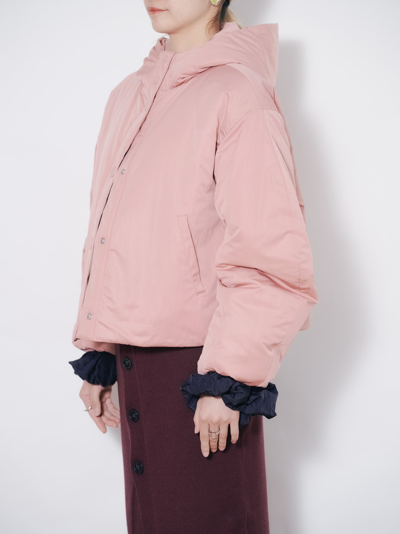 【SALE】ショート丈ボリューム中綿ジャケット [601421] pink