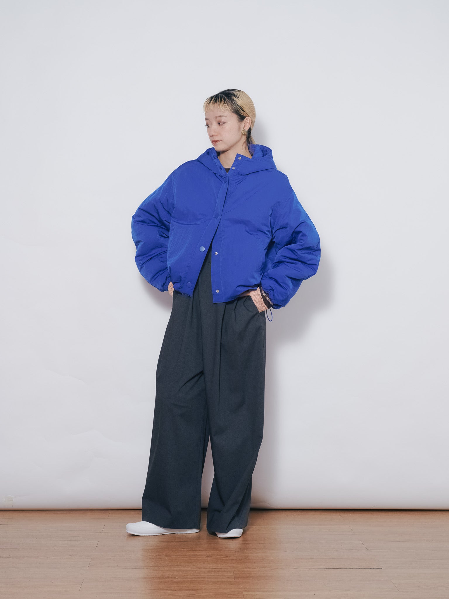 【SALE】ベロアサスペンダー付パンツ [603332] charcoal