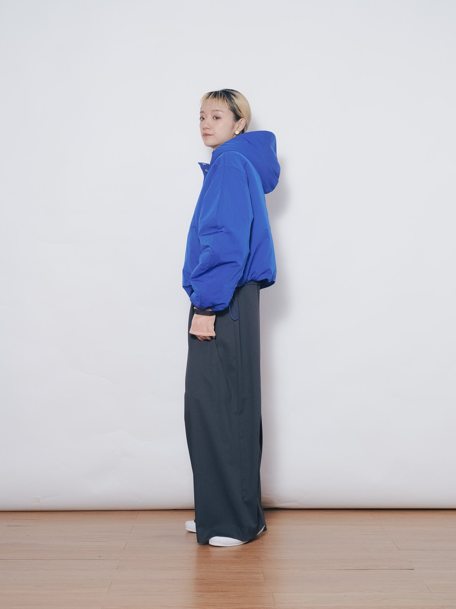 【-PRE SALE- 12/15 18:00まで!!】ベロアサスペンダー付パンツ [603332] charcoal