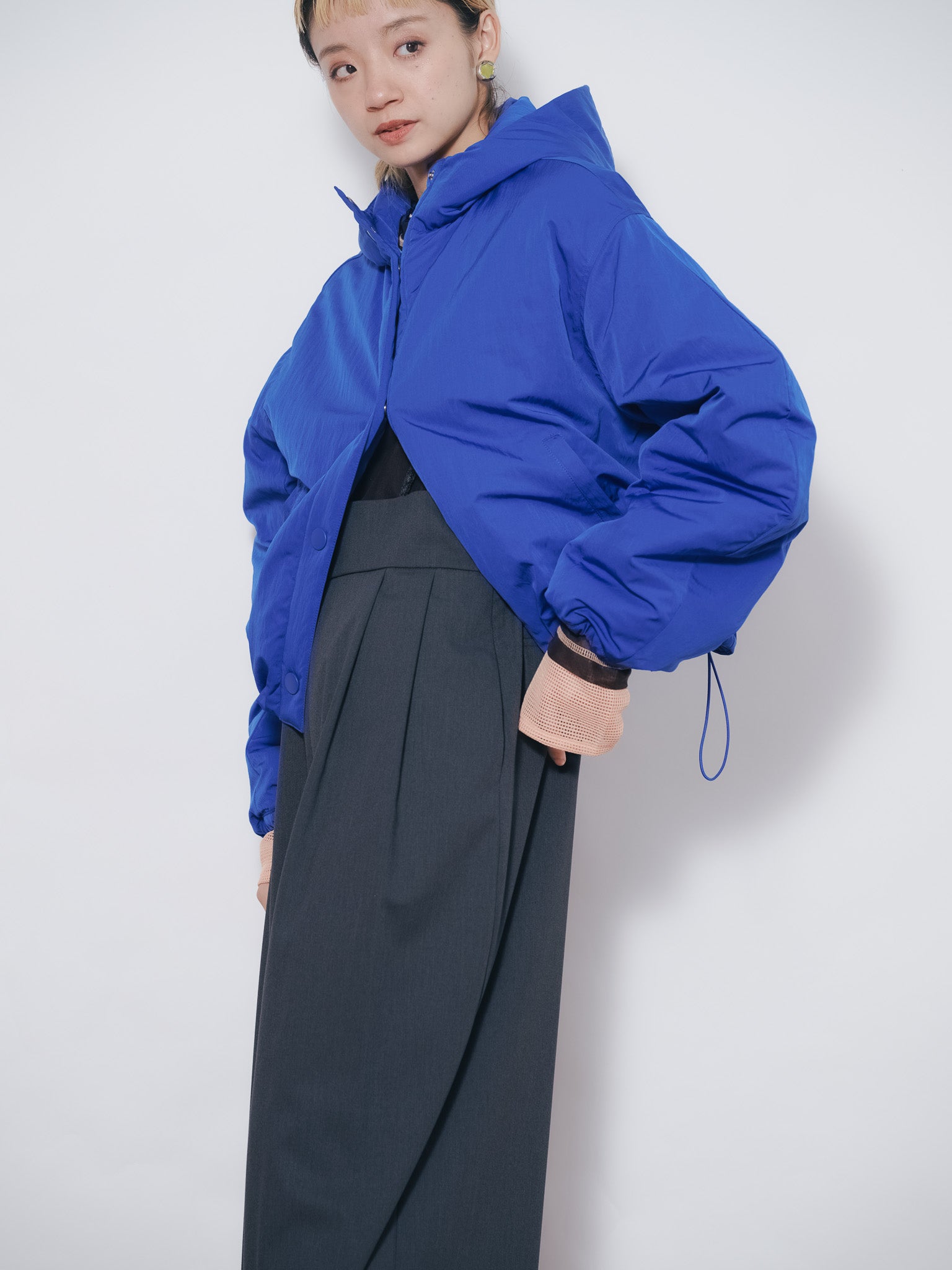 【-PRE SALE- 12/15 18:00まで!!】ベロアサスペンダー付パンツ [603332] charcoal