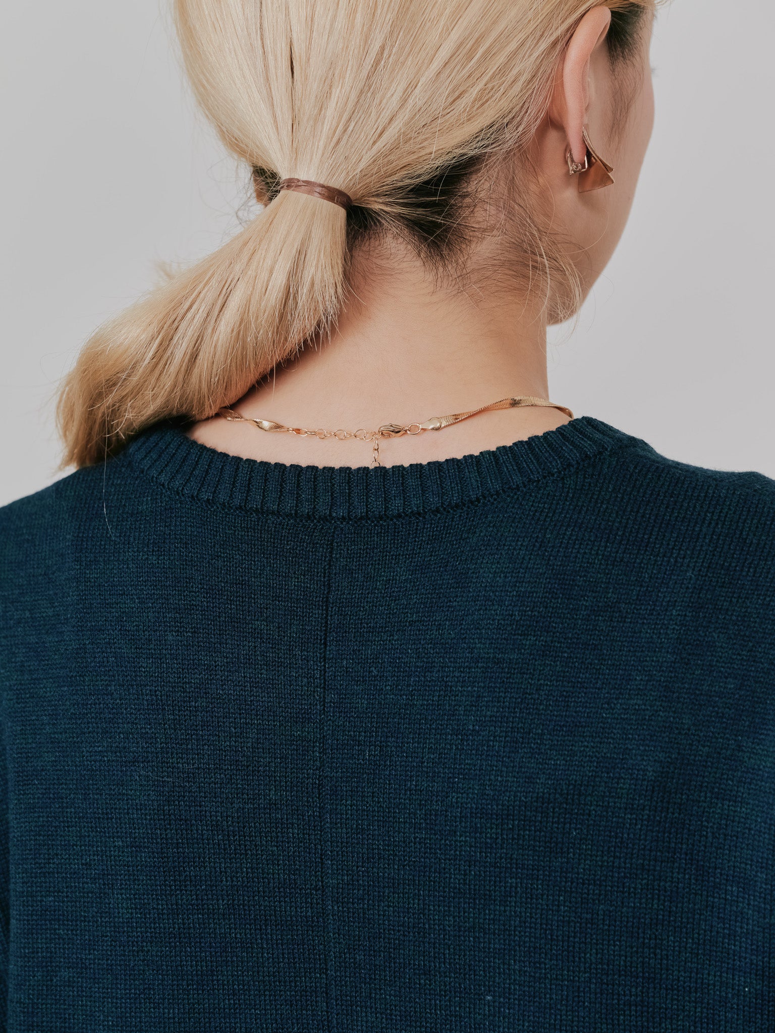 レイヤードライクニットワンピース [605542] moss green