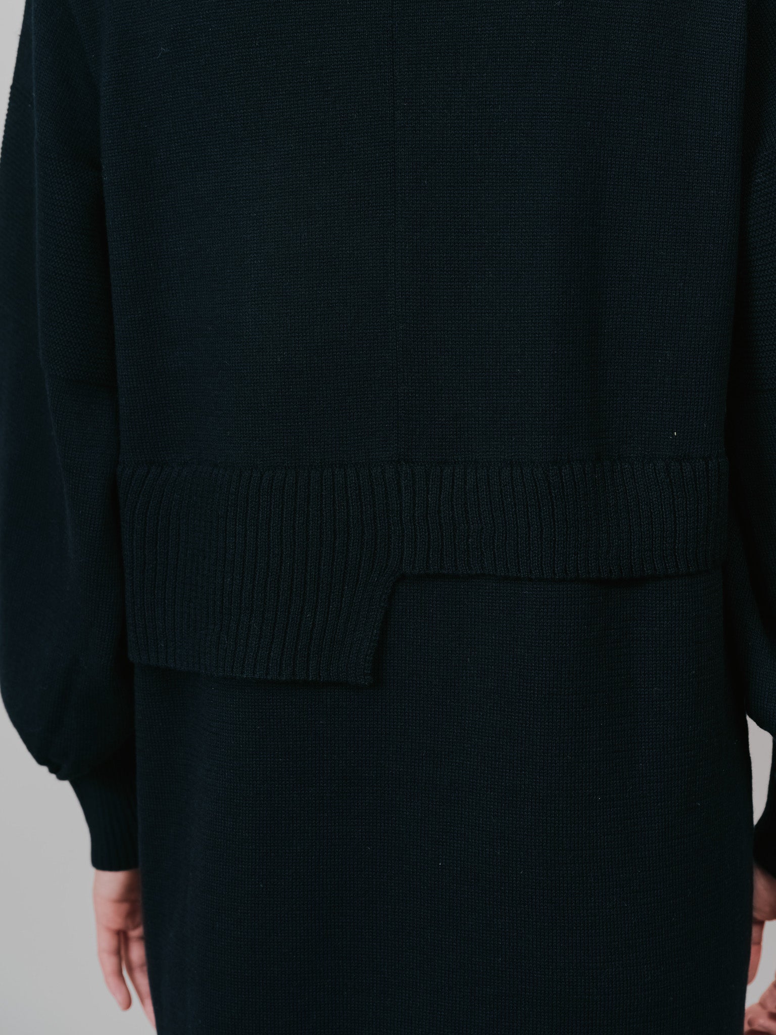 レイヤードライクニットワンピース [605542] black