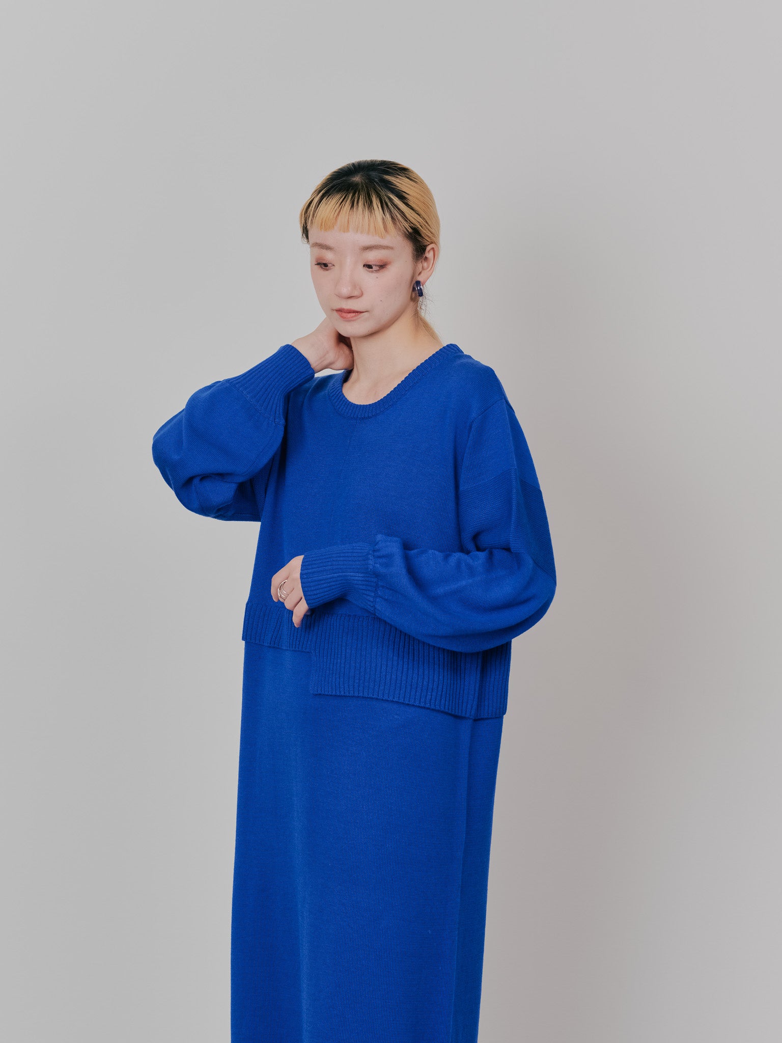 レイヤードライクニットワンピース [605542] royal