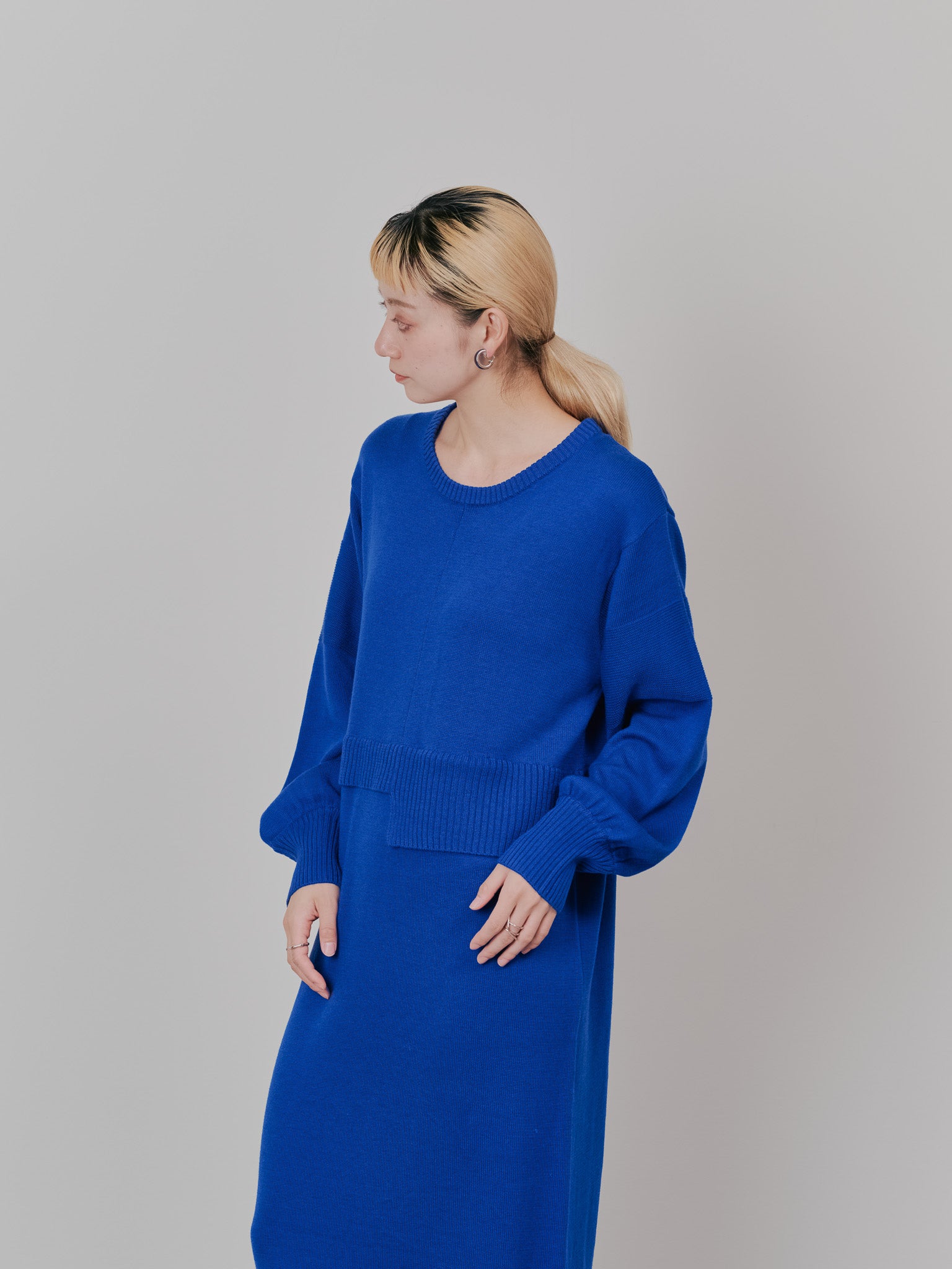 レイヤードライクニットワンピース [605542] royal