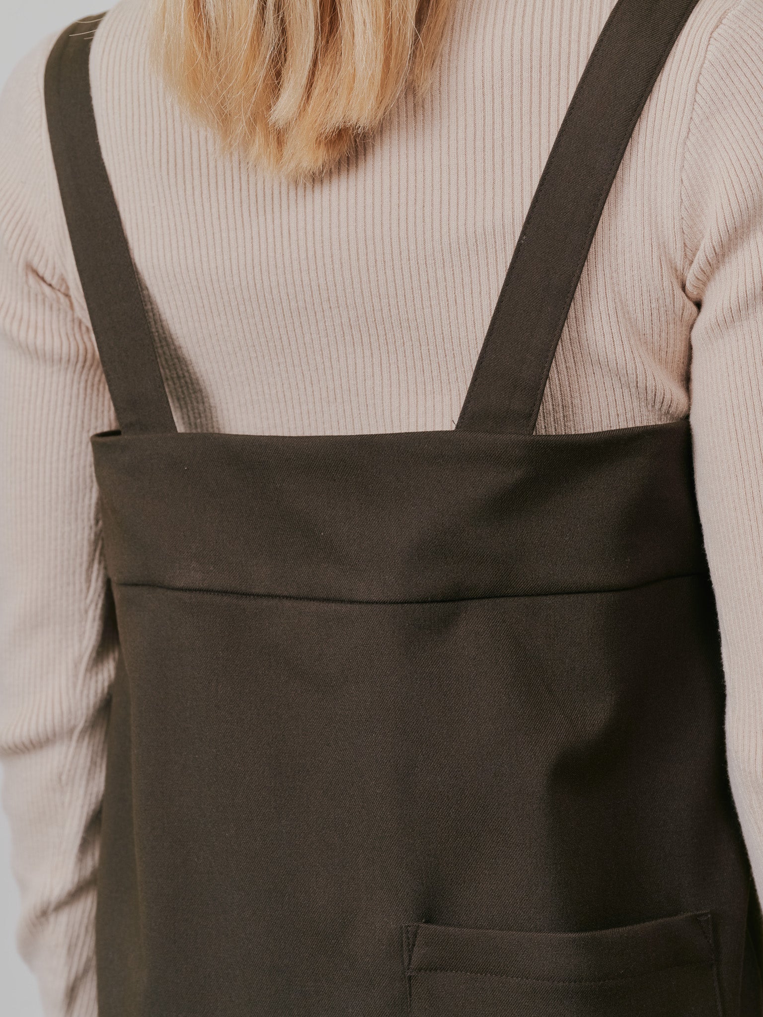 【-PRE SALE- 12/15 18:00まで!!】ヘムチェックサスペンダー付スカート [603341] brown