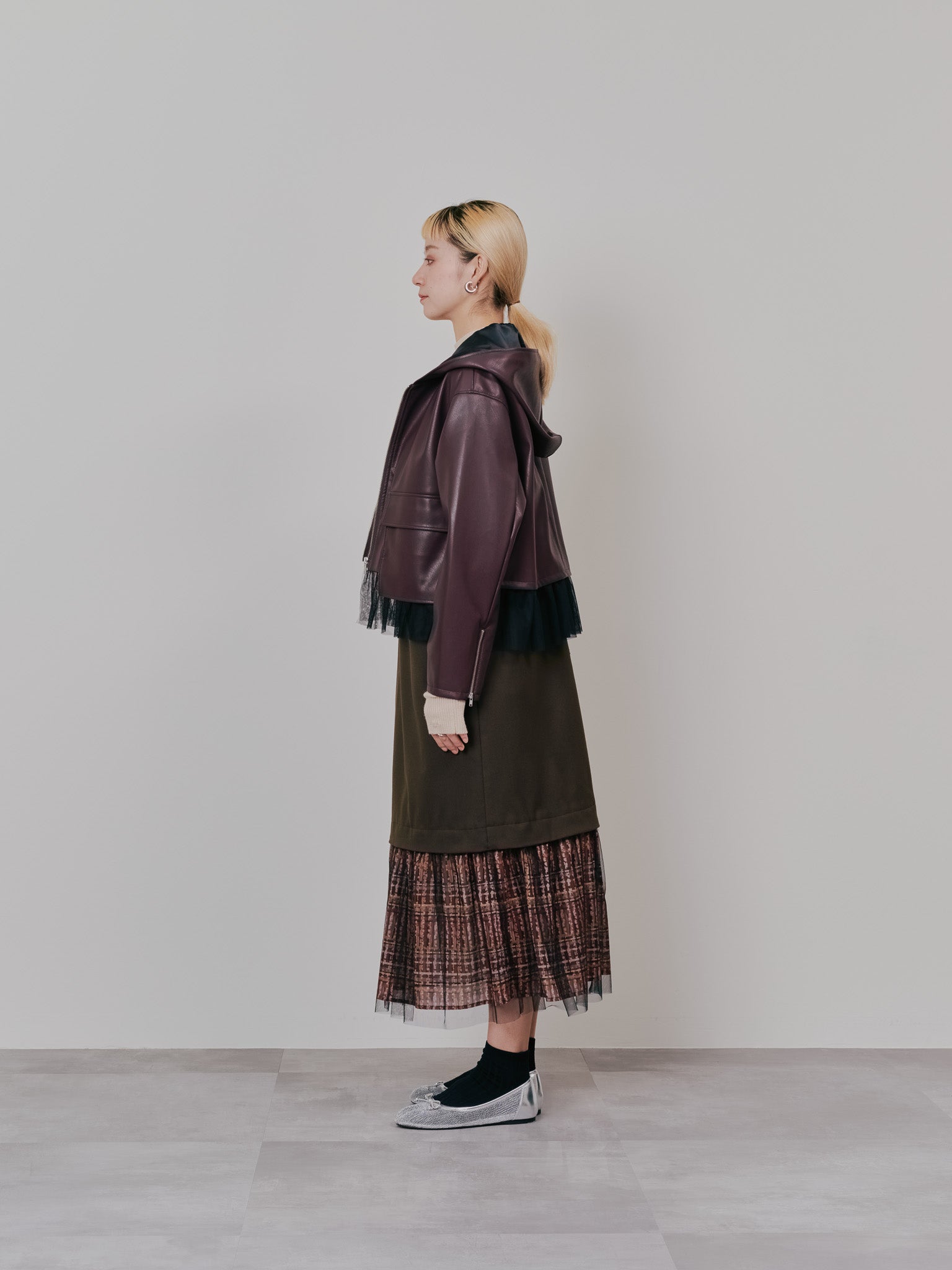 リブボトルネックニットトップス [601447] light beige