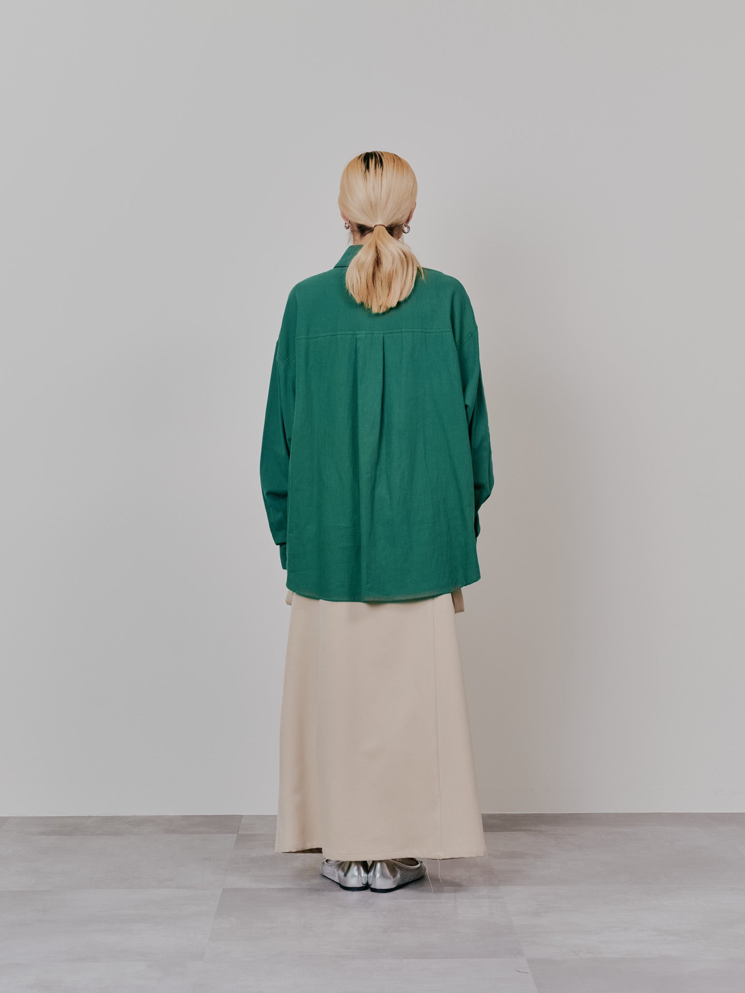 【-PRE SALE- 12/15 18:00まで!!】バタフライカラーウエスタンライクシャツ [601451] green