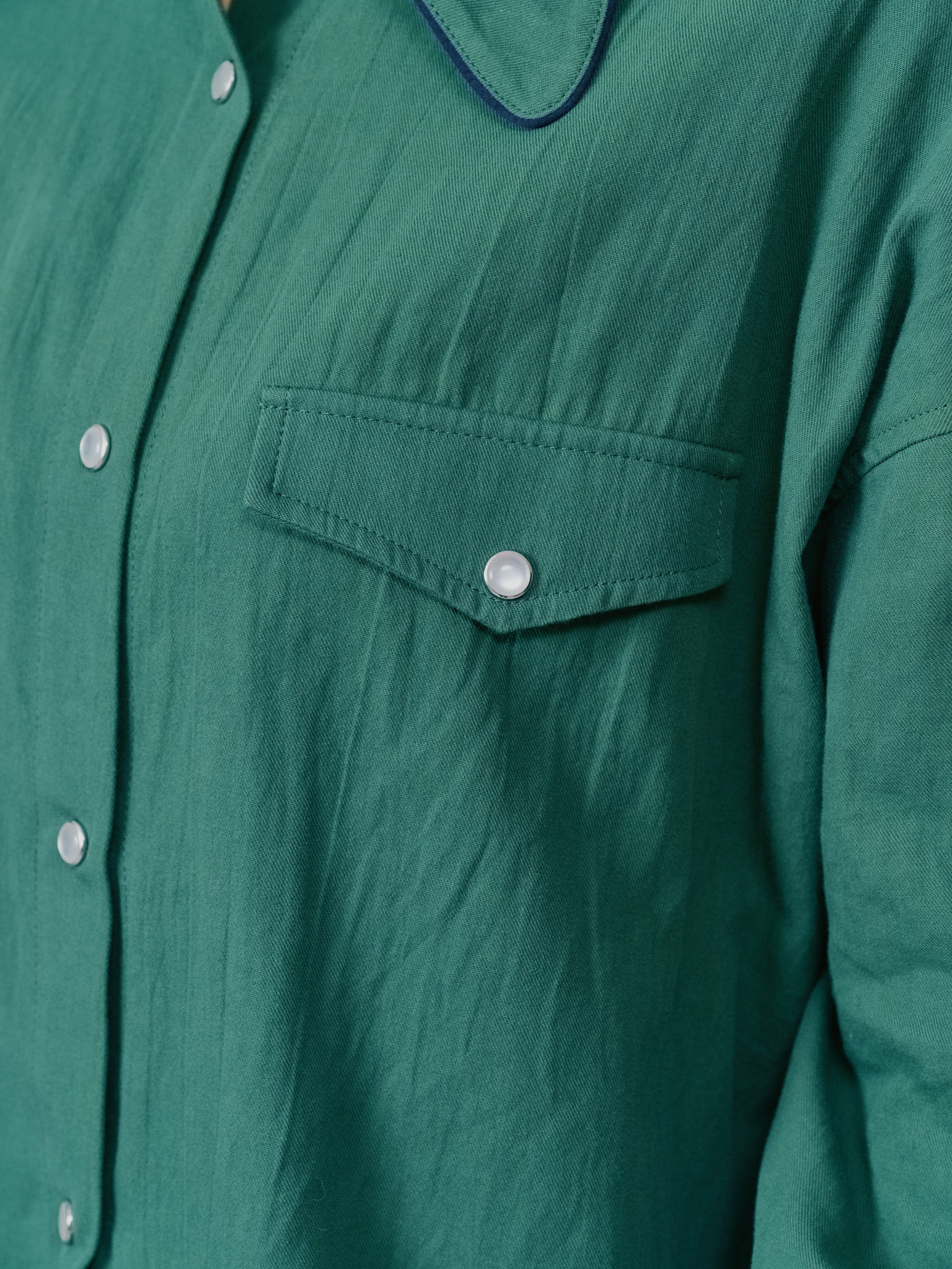 【-PRE SALE- 12/15 18:00まで!!】バタフライカラーウエスタンライクシャツ [601451] green