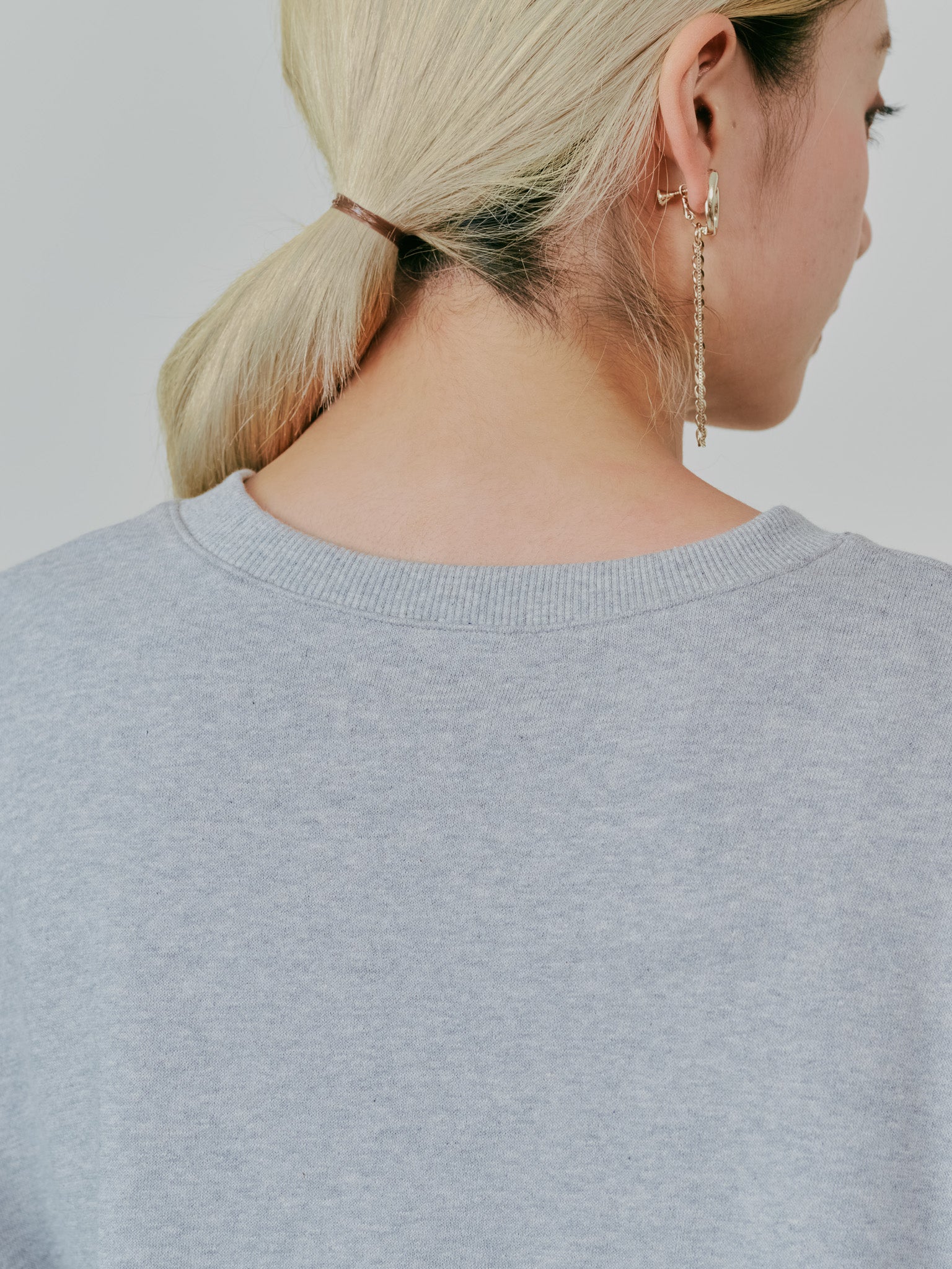 【SALE】配色スウェットギャザートップス [601449] khaki