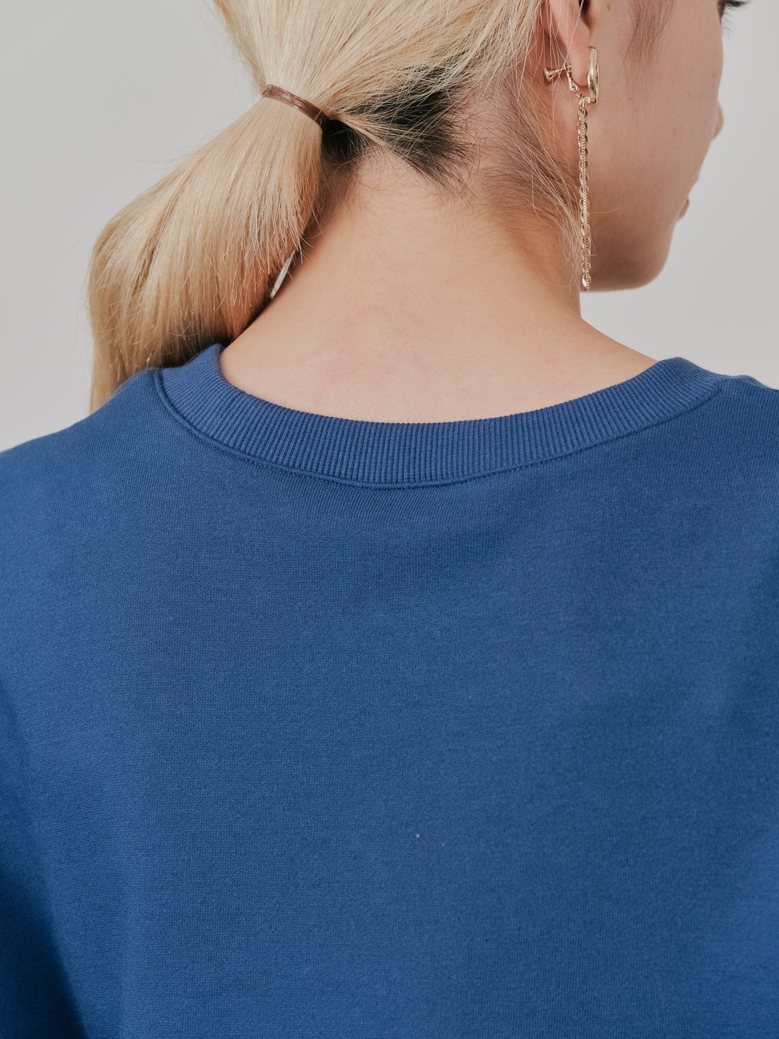 【SALE】配色スウェットギャザートップス [601449] wine