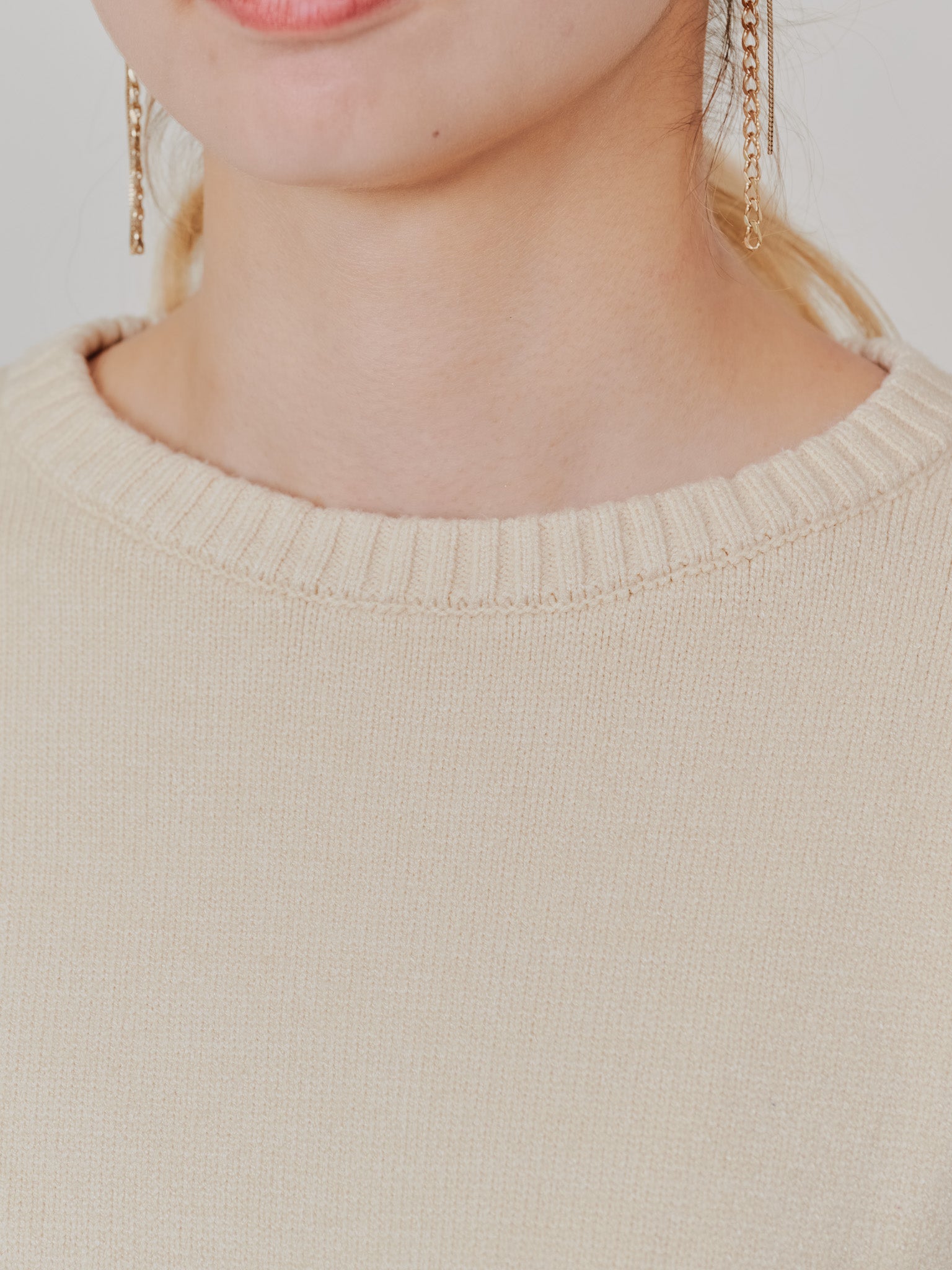 【SALE】フラワーモチーフニットトップス [601408] ecru