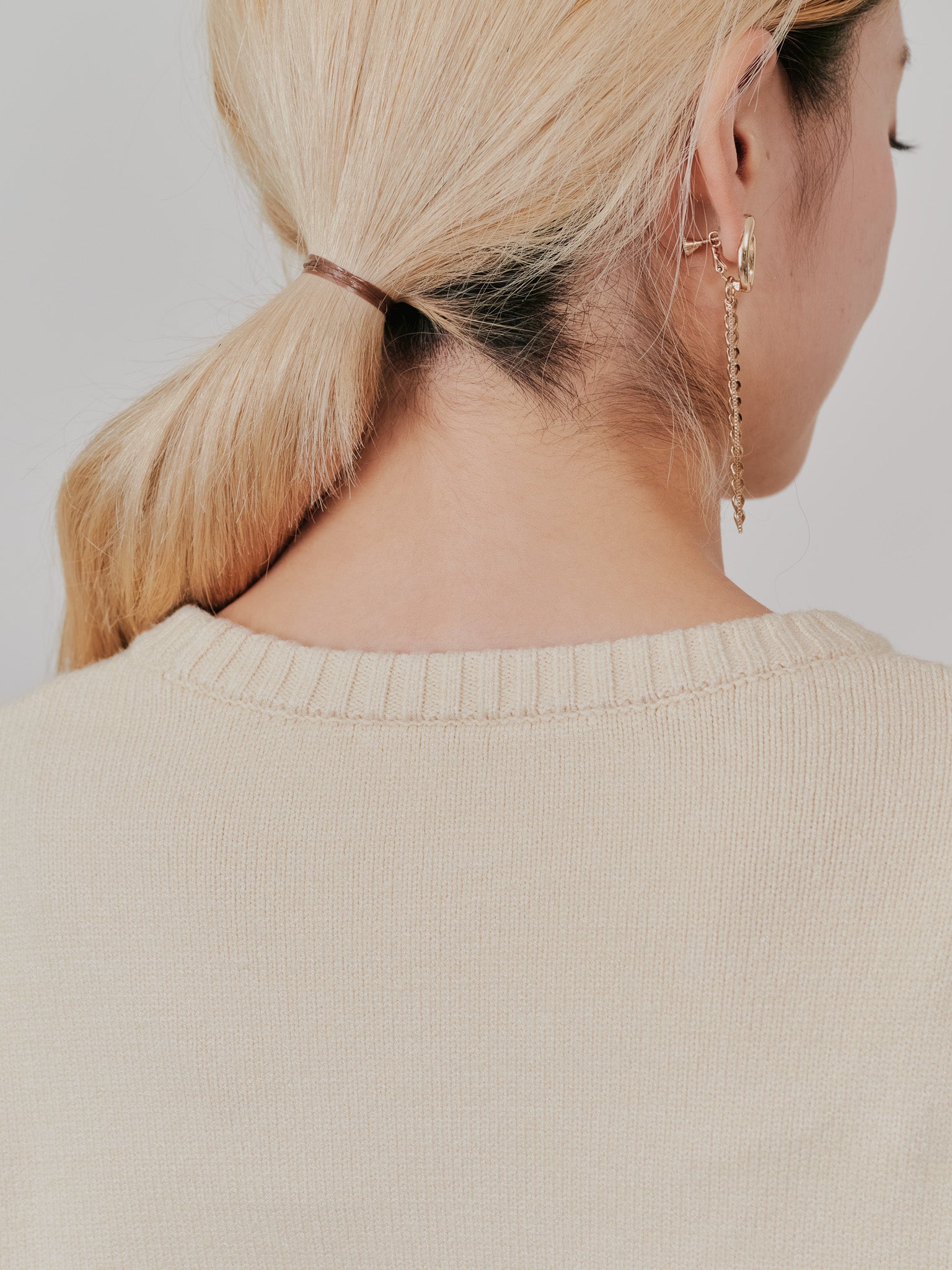 【SALE】フラワーモチーフニットトップス [601408] ecru