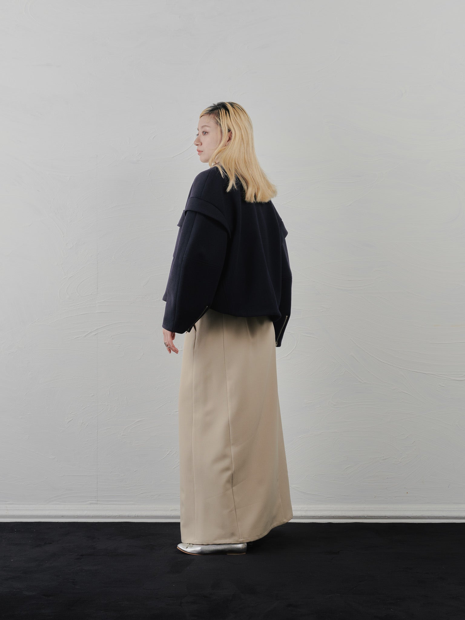 【SALE】サスペンダー付ソフトAラインスカート [608328] light beige